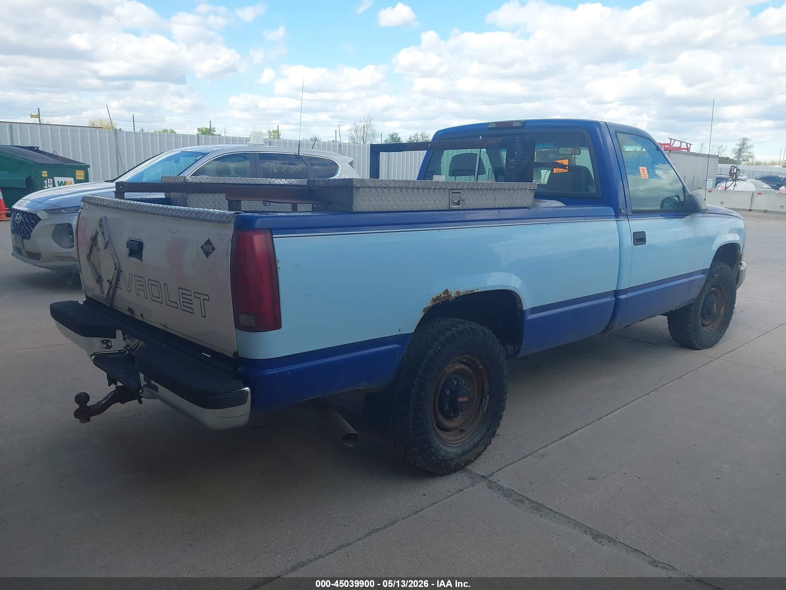 1996 Gmc Sierra C2500 Blue vin: 1GTGC24J2TE551932