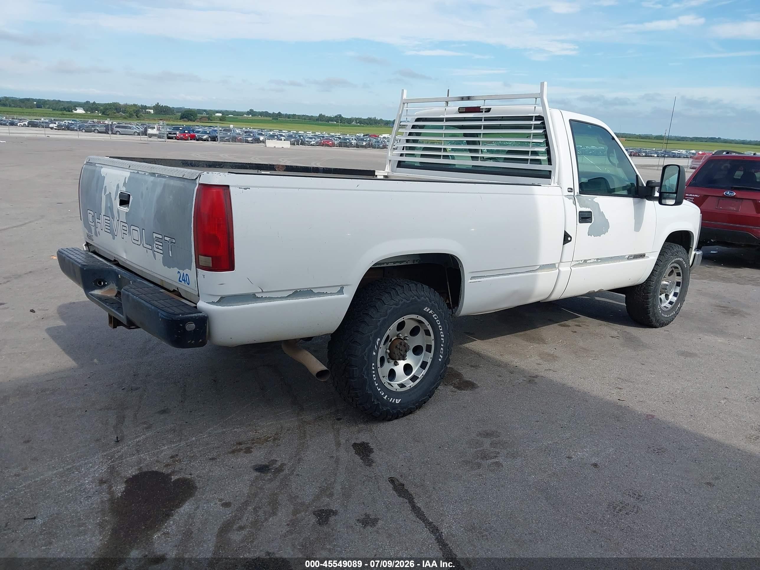 1997 Gmc Sierra 3500 Hd Sl Белый vin: 1GTGC34J7VF035844