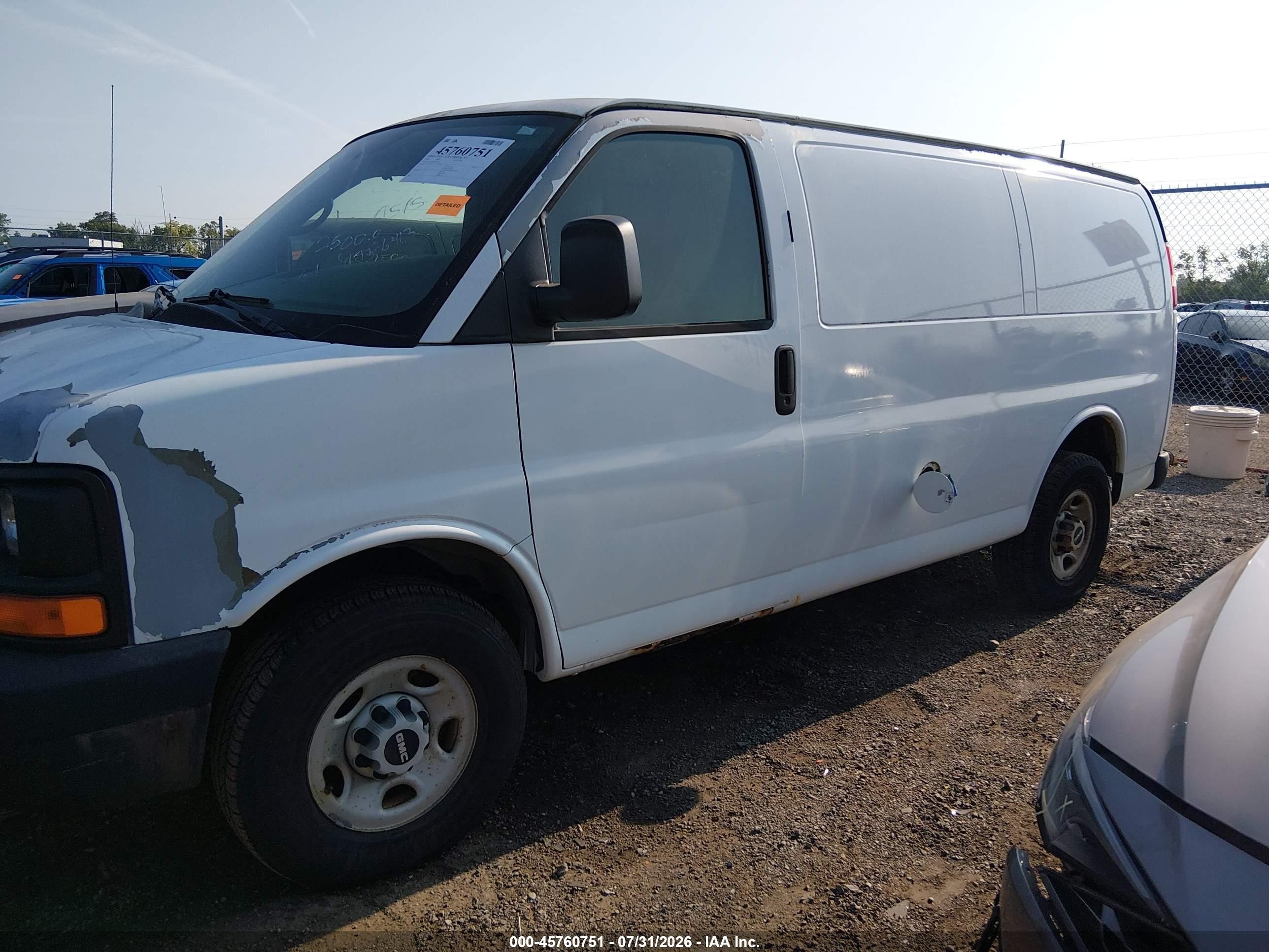2008 Gmc Savana Work Van White vin: 1GTGG25C781190264