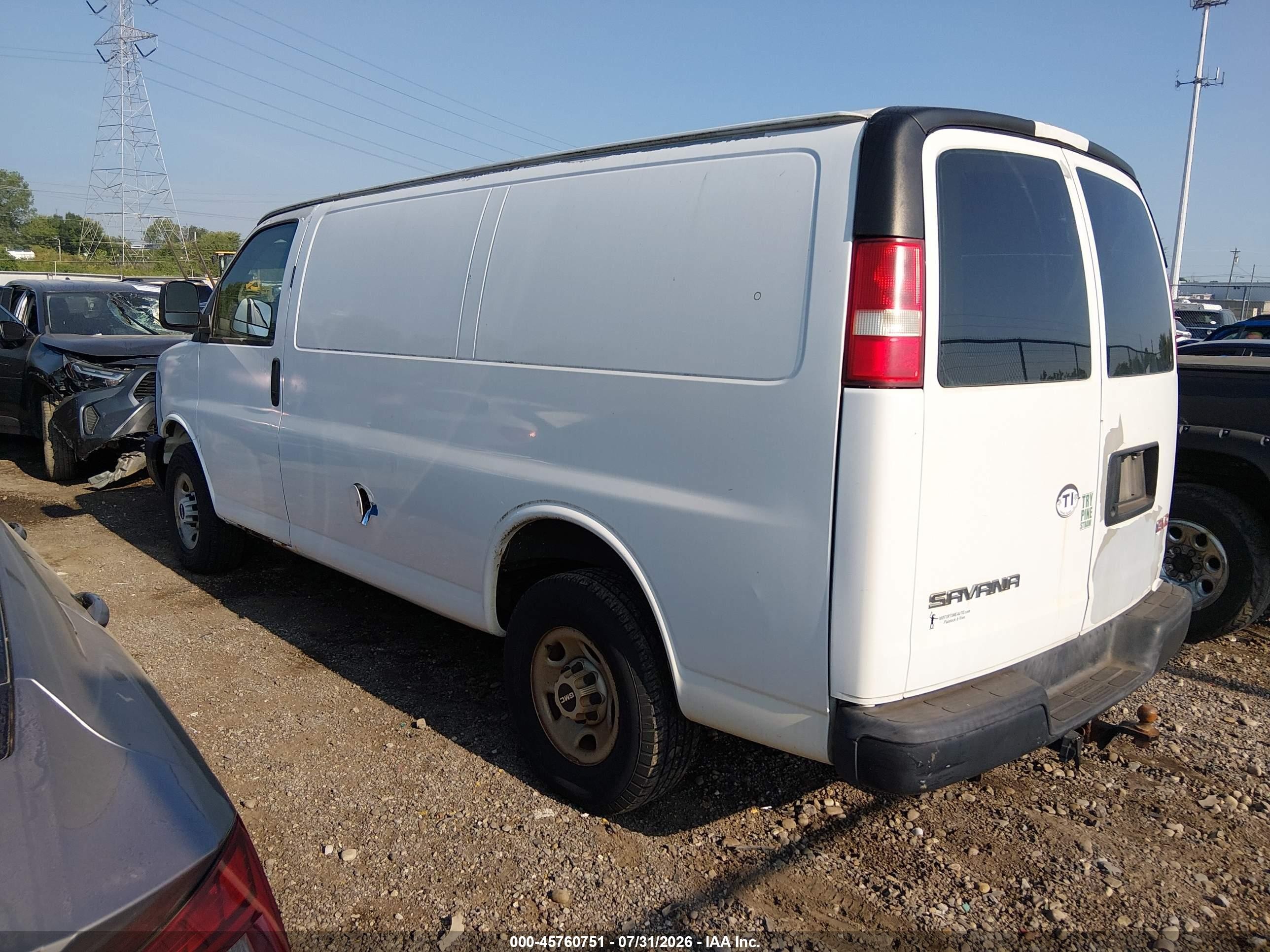2008 Gmc Savana Work Van White vin: 1GTGG25C781190264