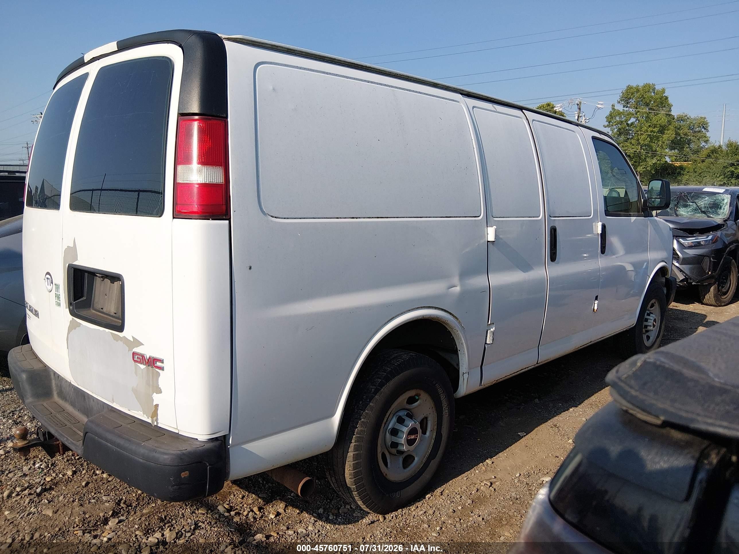 2008 Gmc Savana Work Van White vin: 1GTGG25C781190264