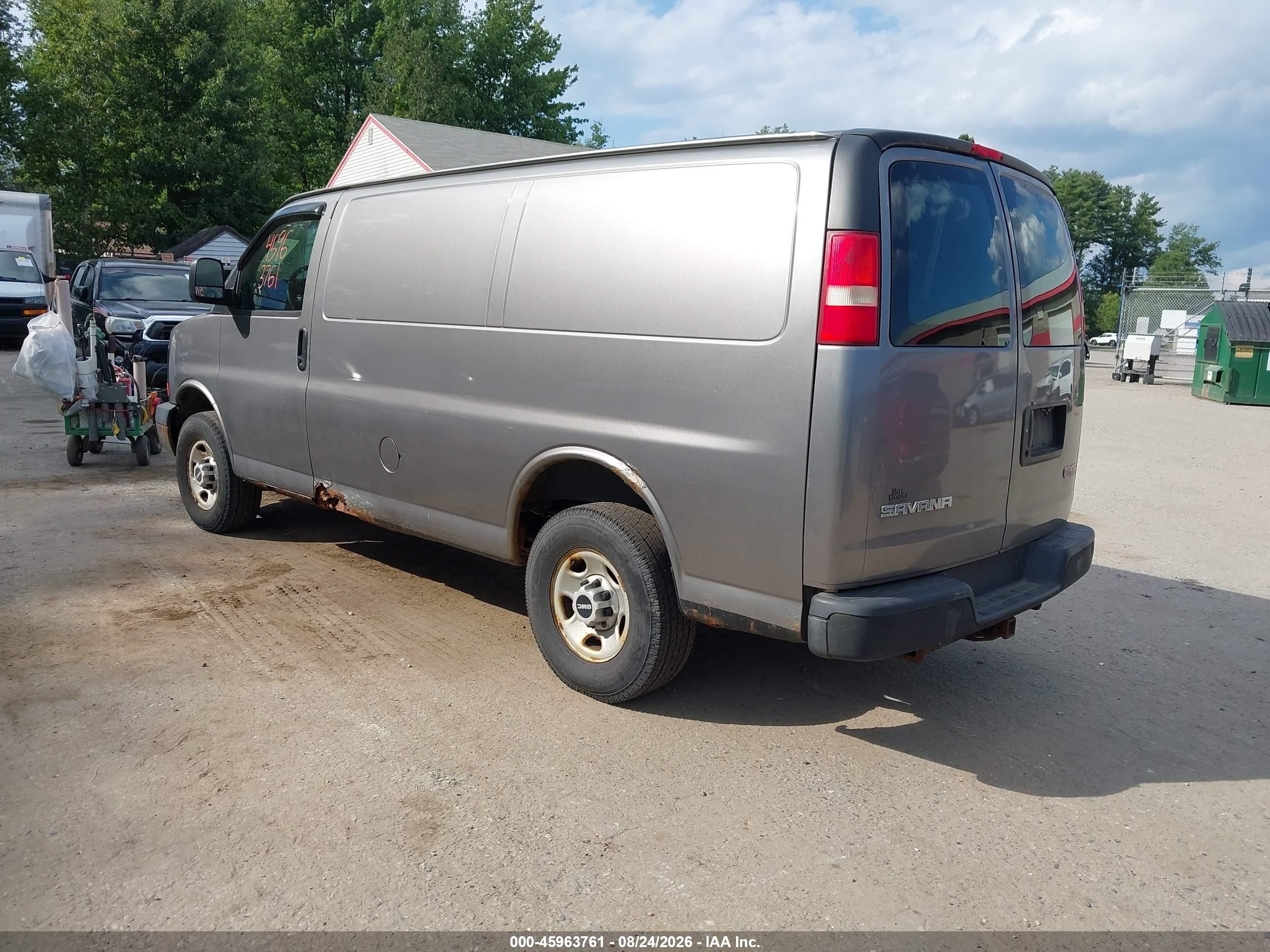 2008 Gmc Savana Work Van Gray vin: 1GTGG25K081130253