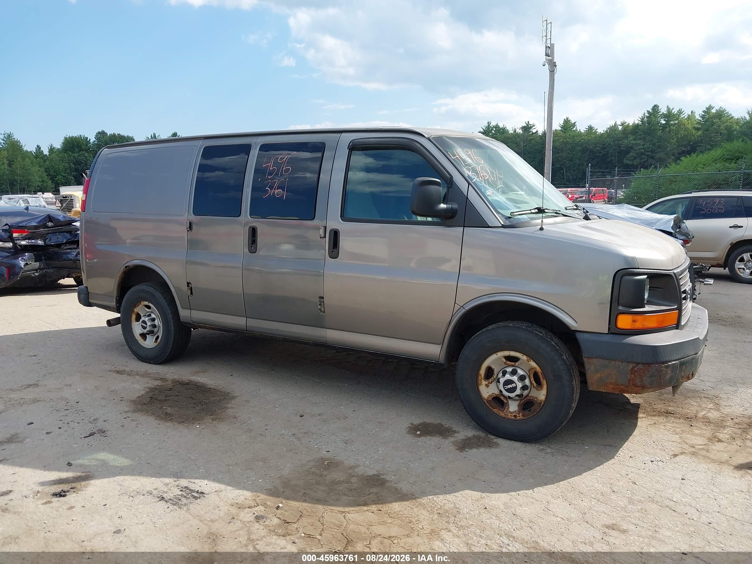 2008 Gmc Savana Work Van Gray vin: 1GTGG25K081130253