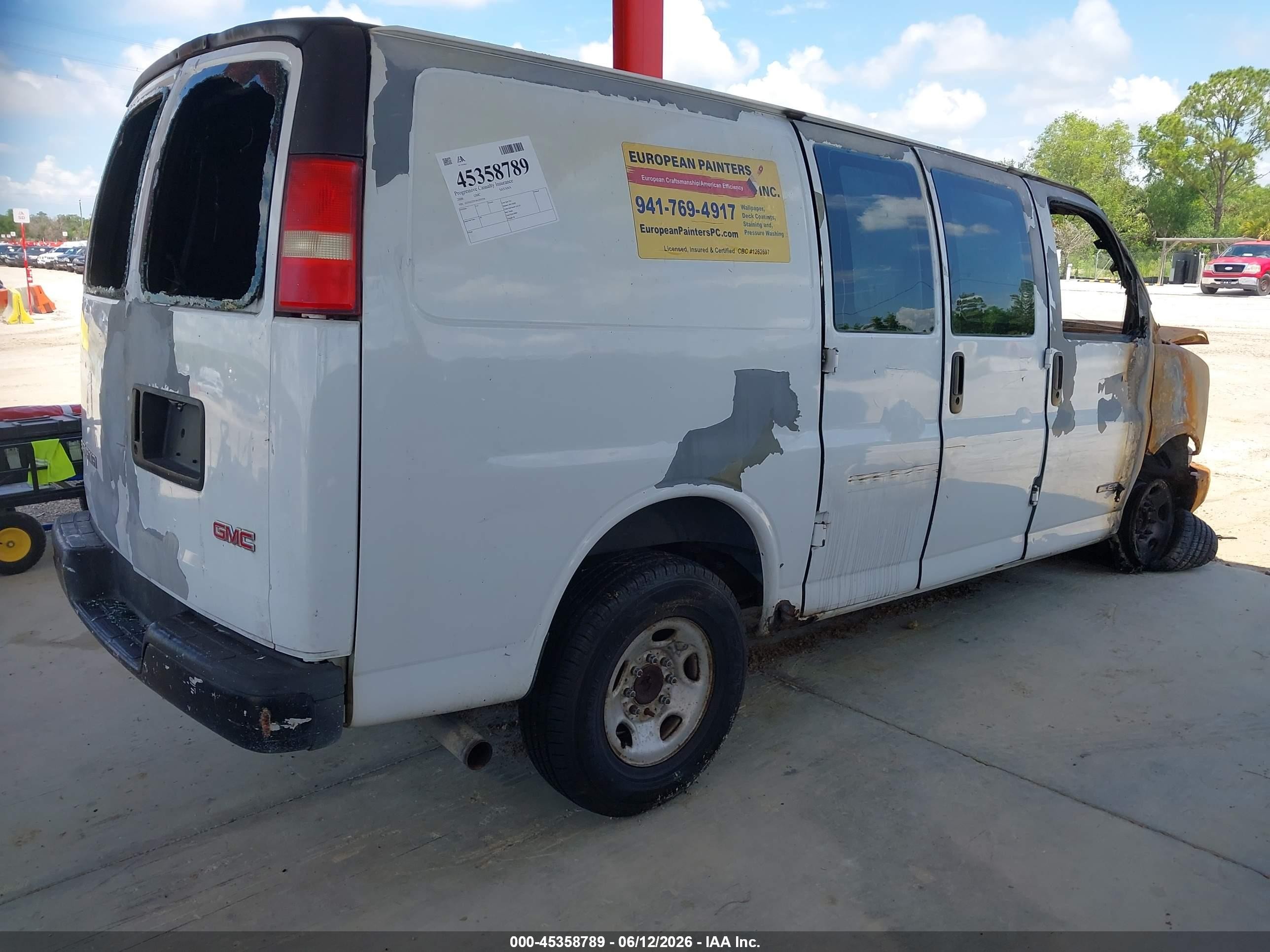 2006 Gmc Savana Work Van Белый vin: 1GTGG25V561203236