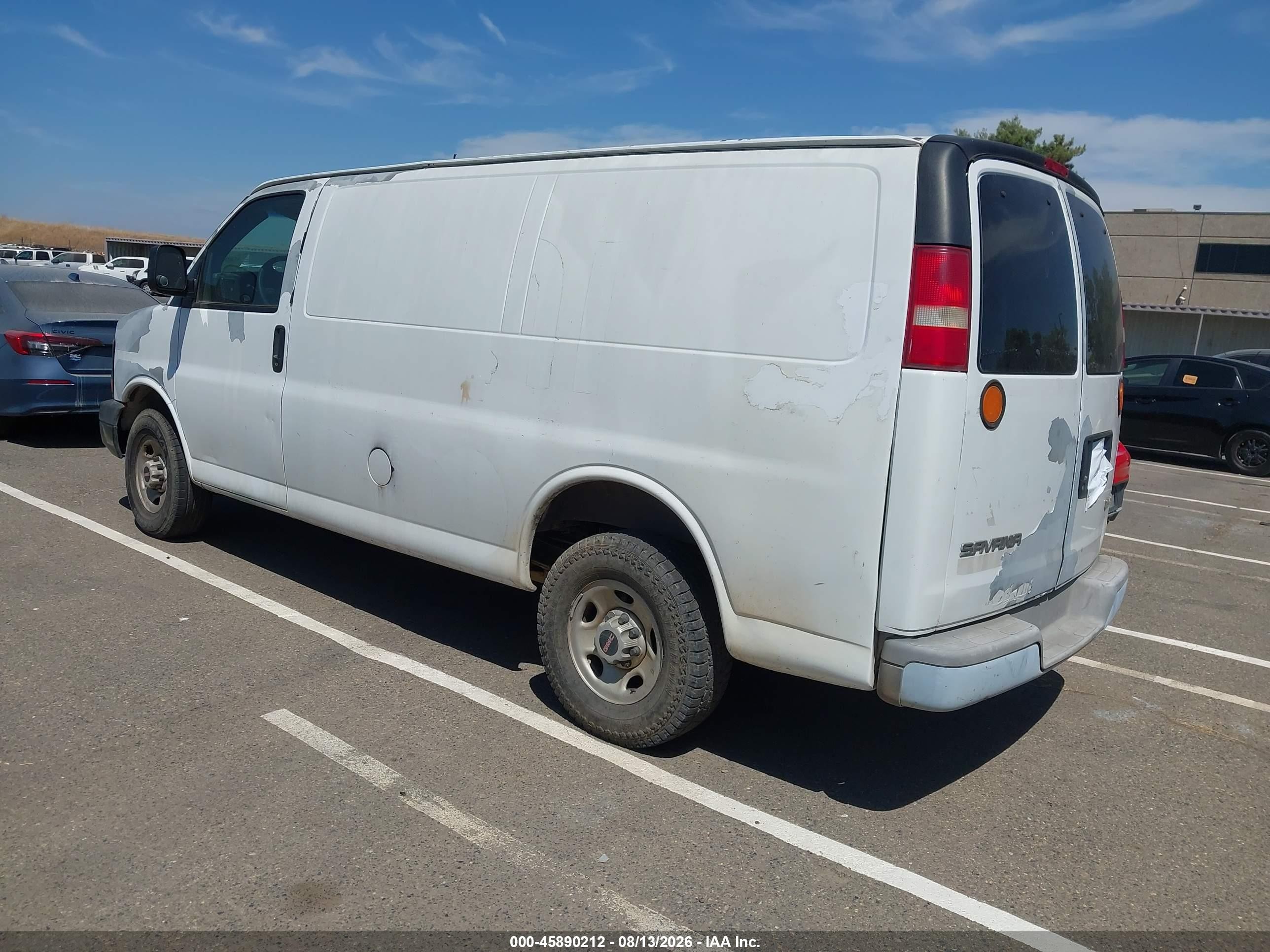 2007 Gmc Savana Work Van White vin: 1GTGG25V971191853