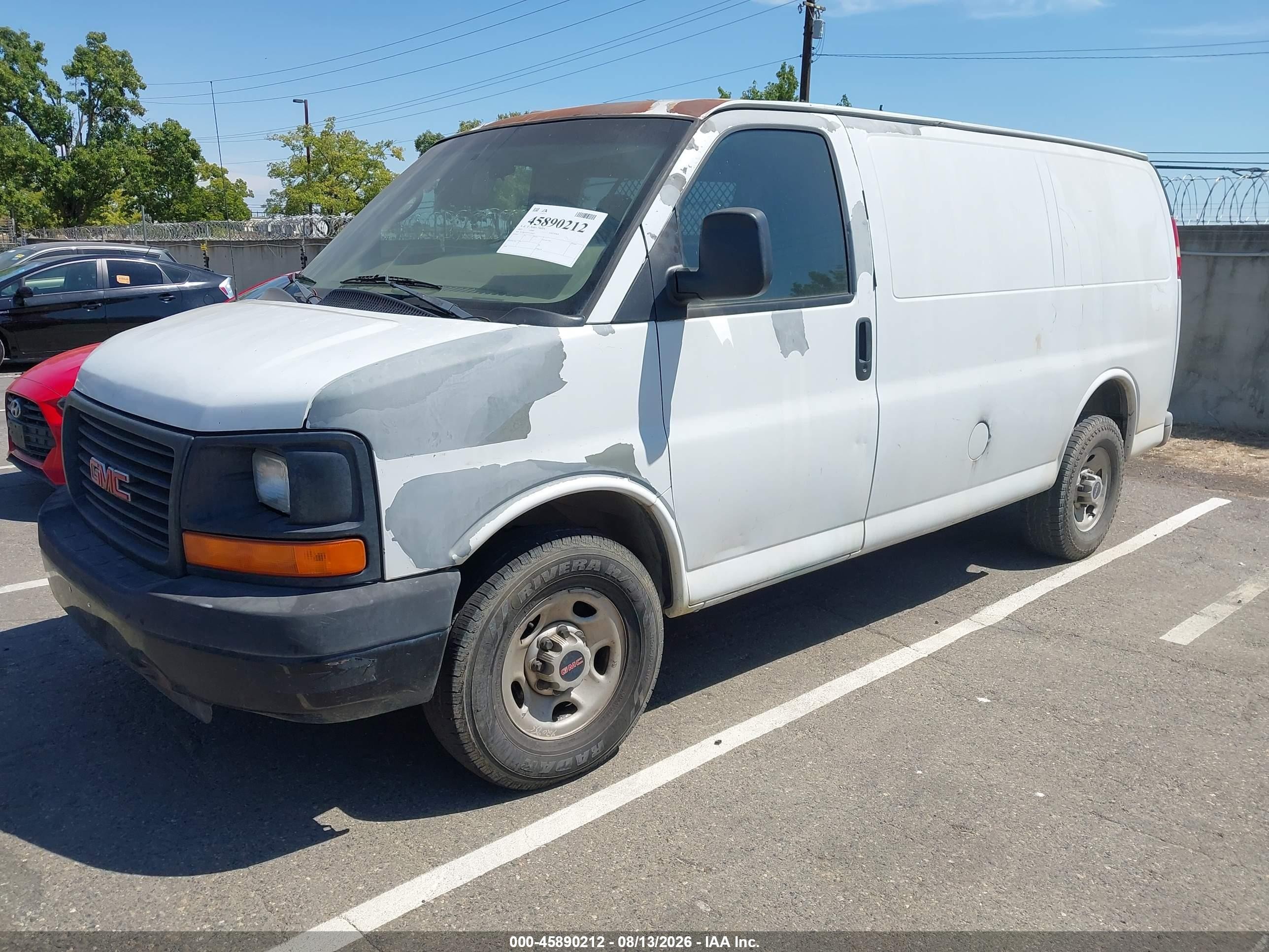2007 Gmc Savana Work Van White vin: 1GTGG25V971191853