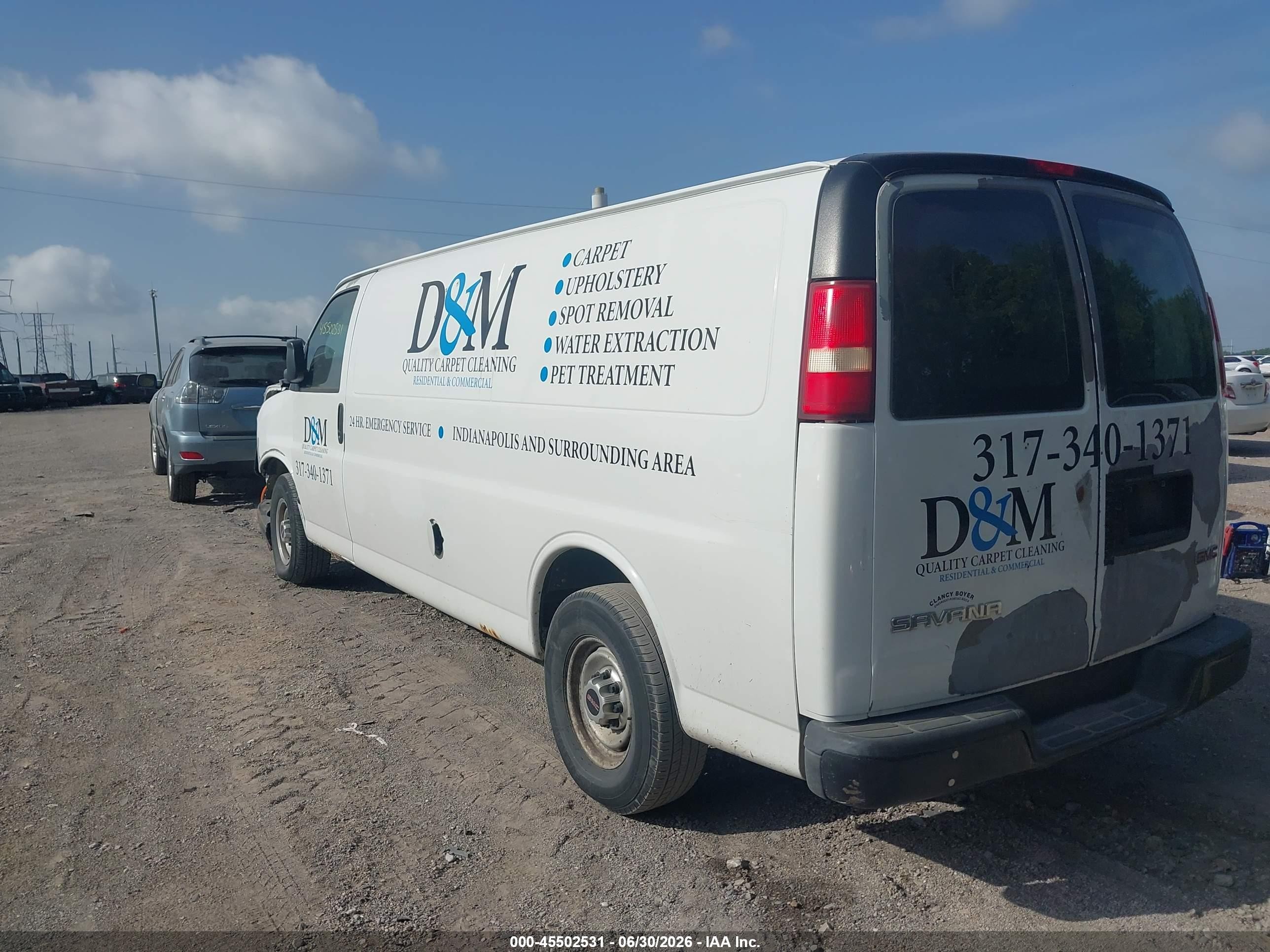 2008 Gmc Savana Cargo Van Work Van Белый vin: 1GTGG29C581913118