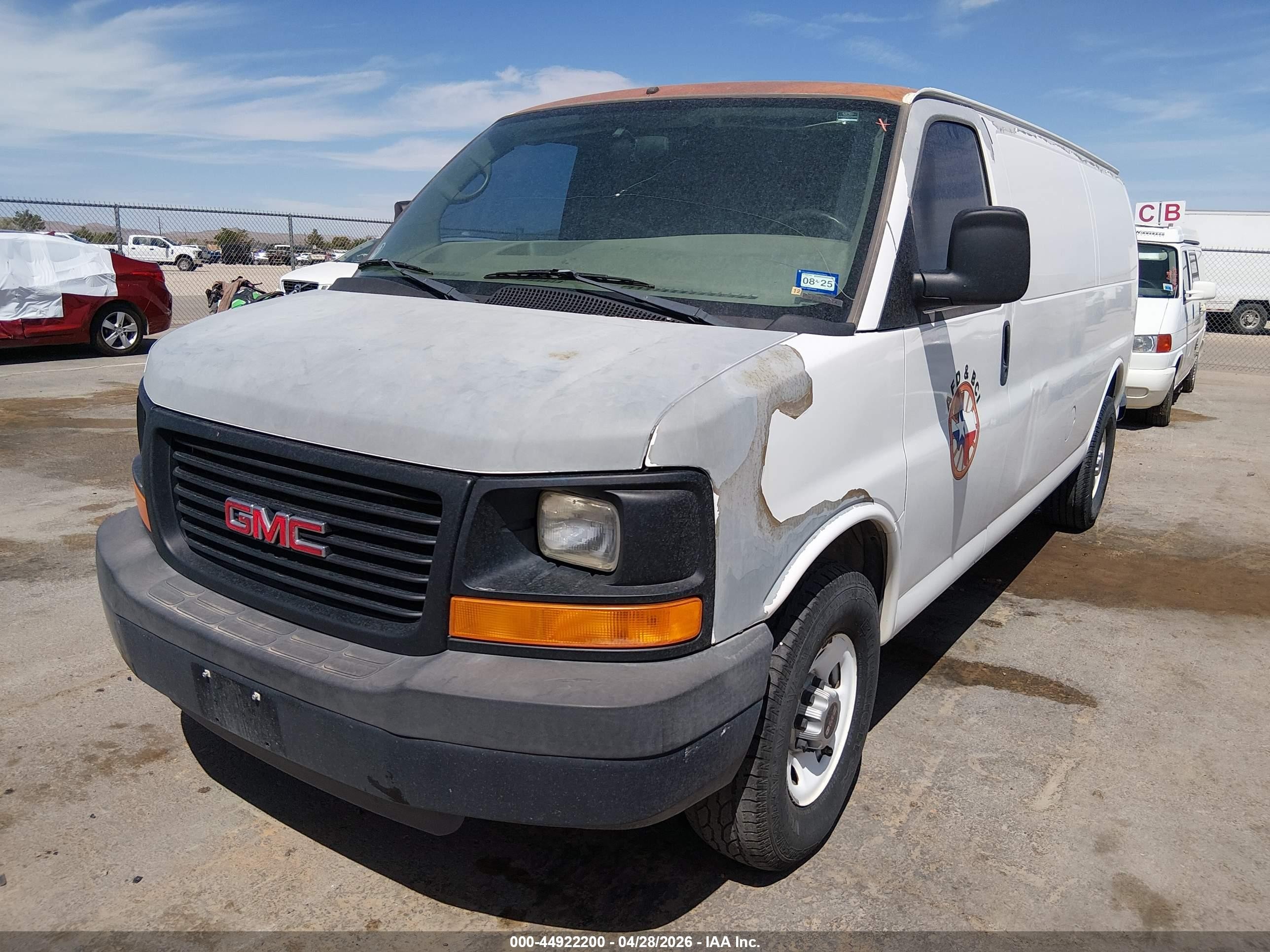 2008 Gmc Savana Work Van White vin: 1GTGG29C781913153