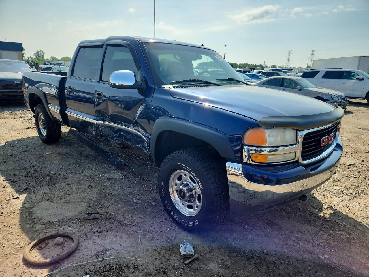 2002 Gmc Sierra K1500 Heavy Duty Blue vin: 1GTGK13U12F110889