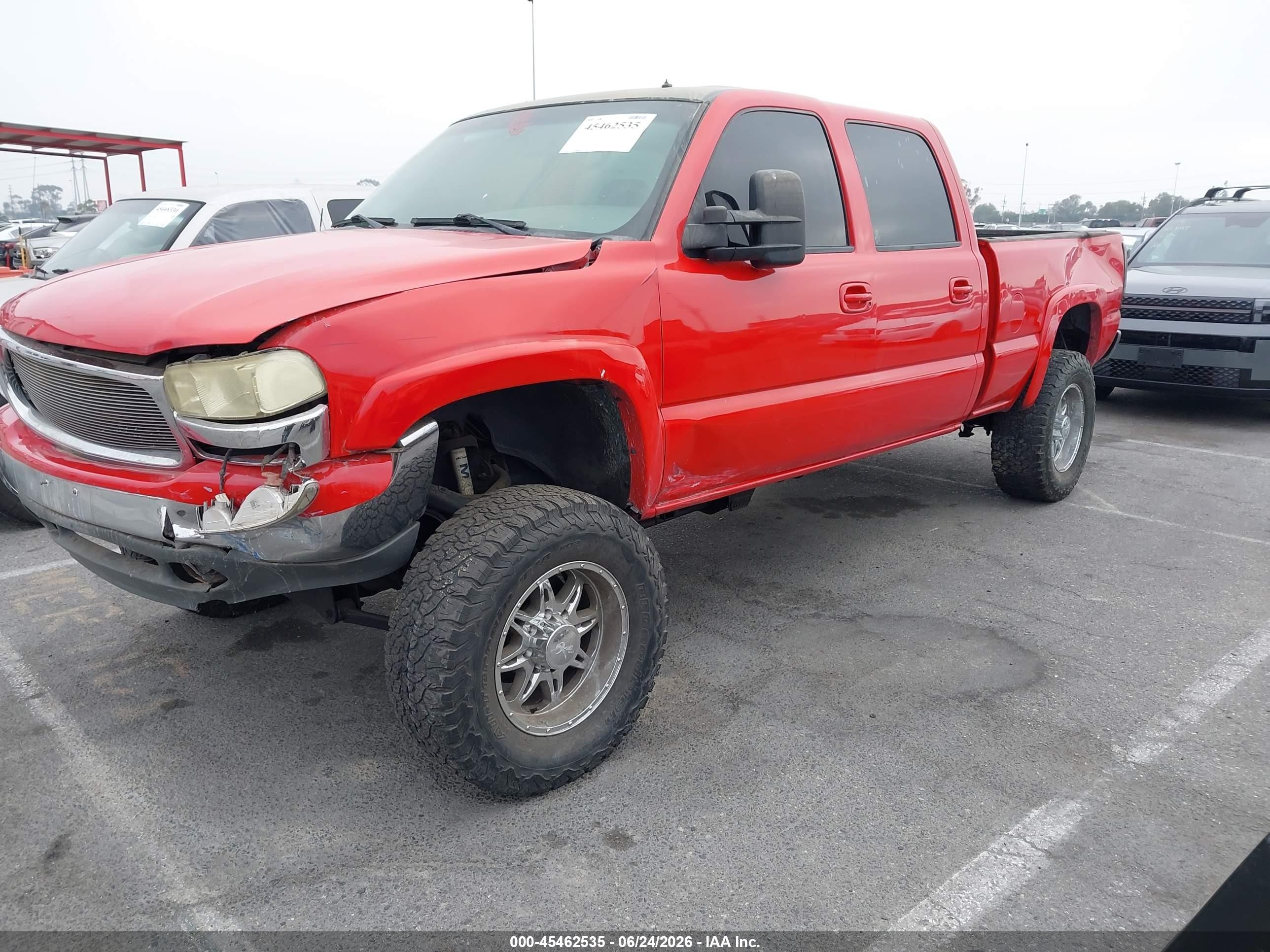 2001 Gmc Sierra 1500hd Sle Red vin: 1GTGK13U71F160016