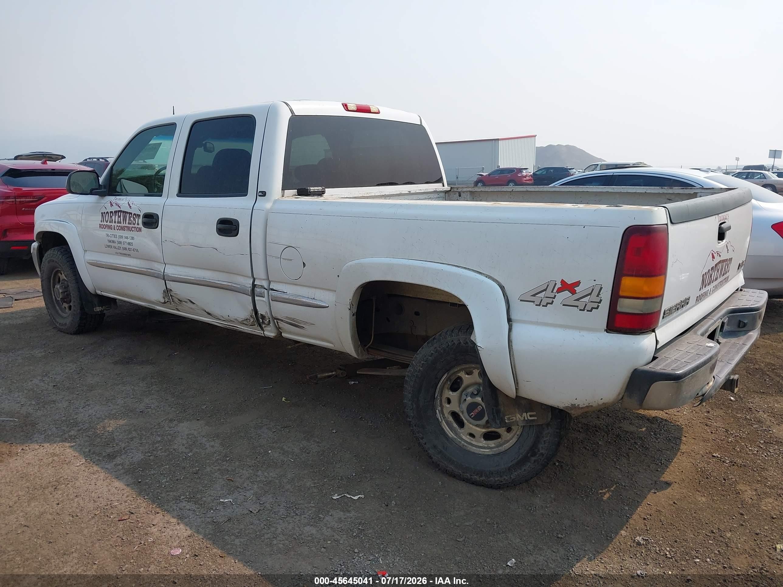 2002 Gmc Sierra 1500hd Sle White vin: 1GTGK13U72F234634