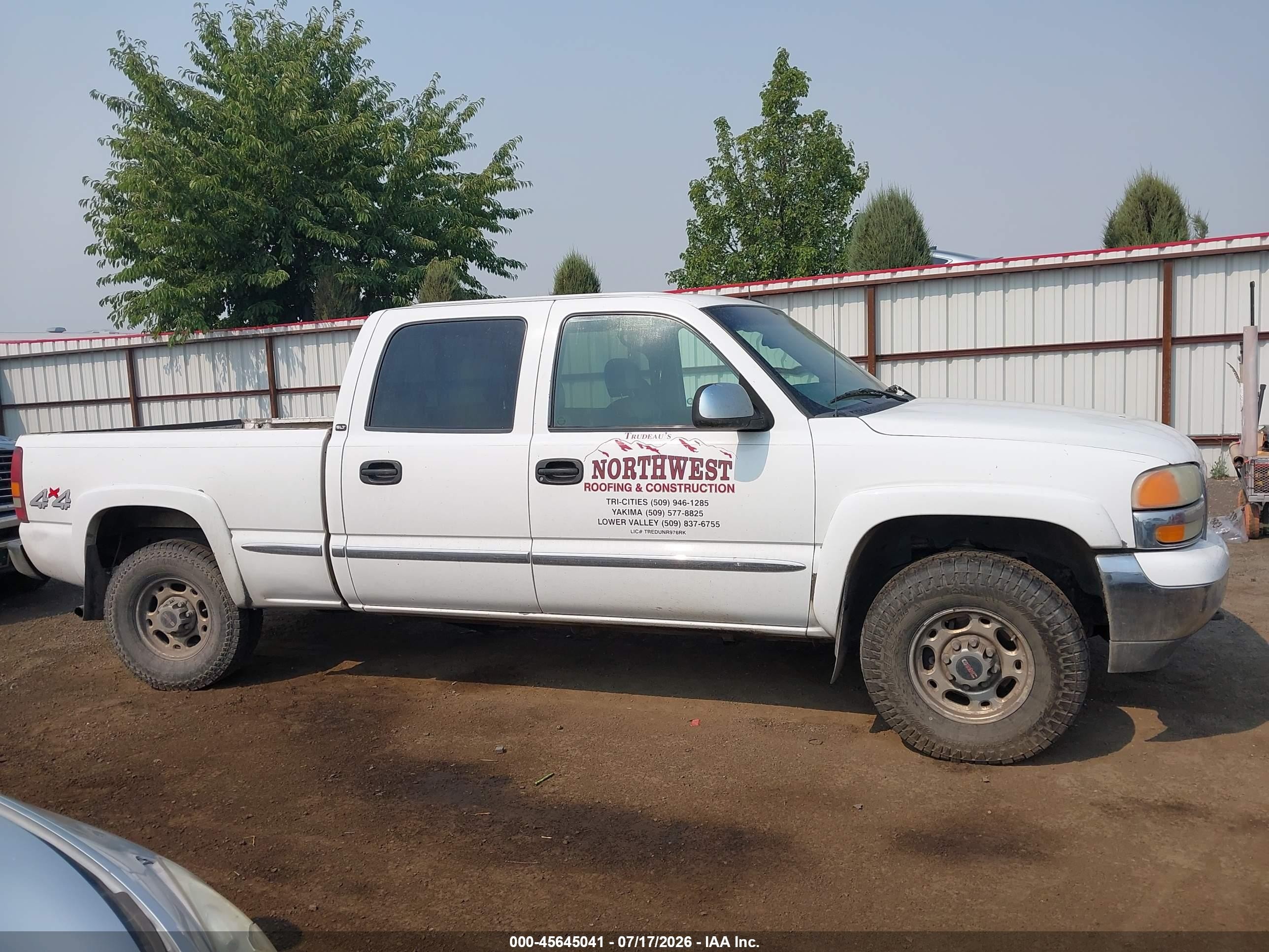 2002 Gmc Sierra 1500hd Sle White vin: 1GTGK13U72F234634