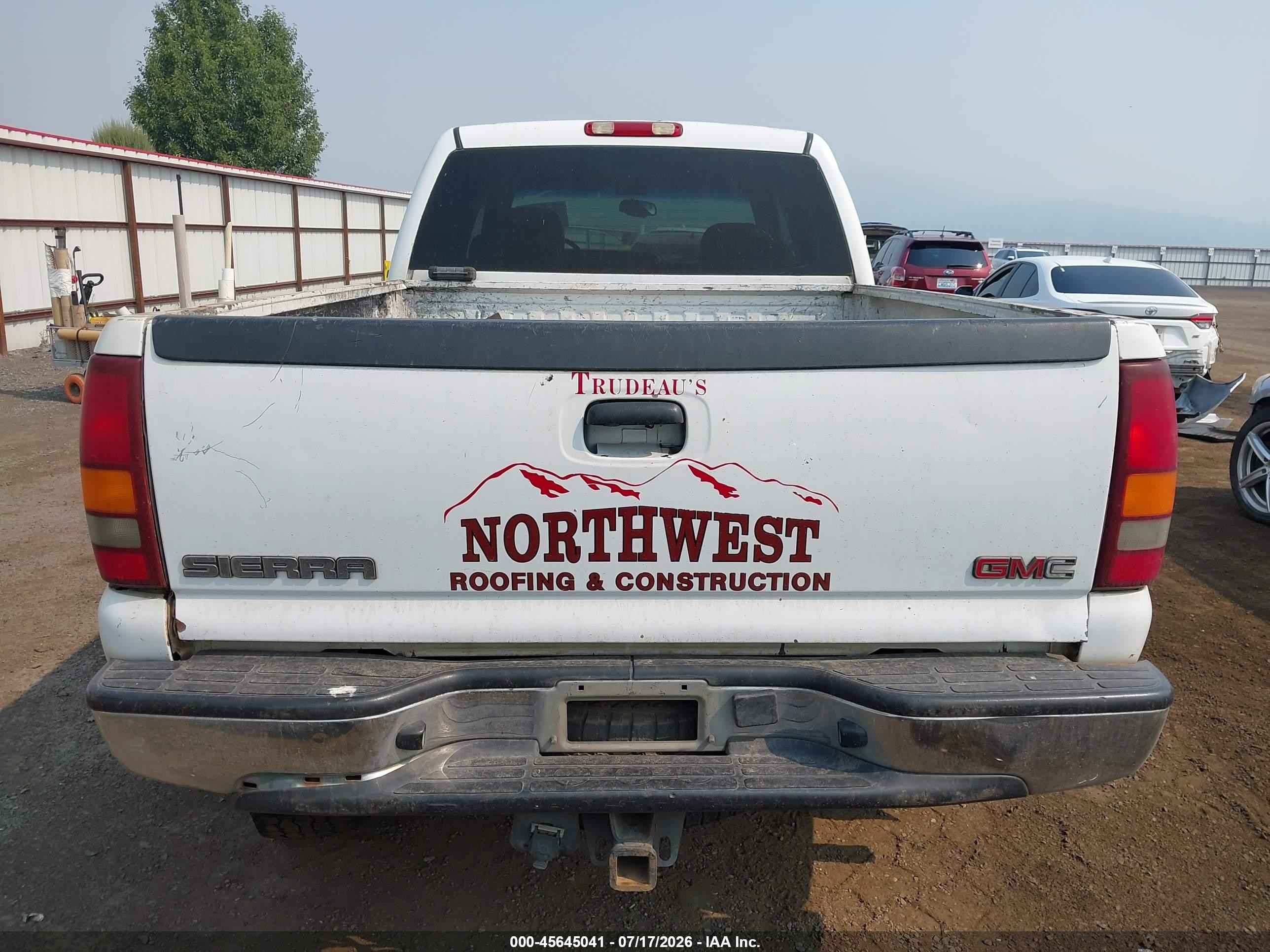 2002 Gmc Sierra 1500hd Sle White vin: 1GTGK13U72F234634