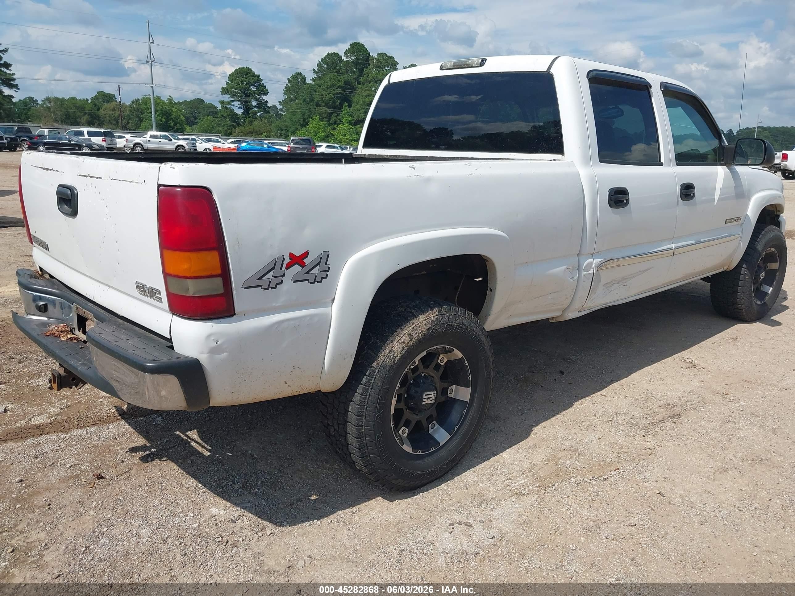 2004 Gmc Sierra 2500 Slt White vin: 1GTGK23U74F123297