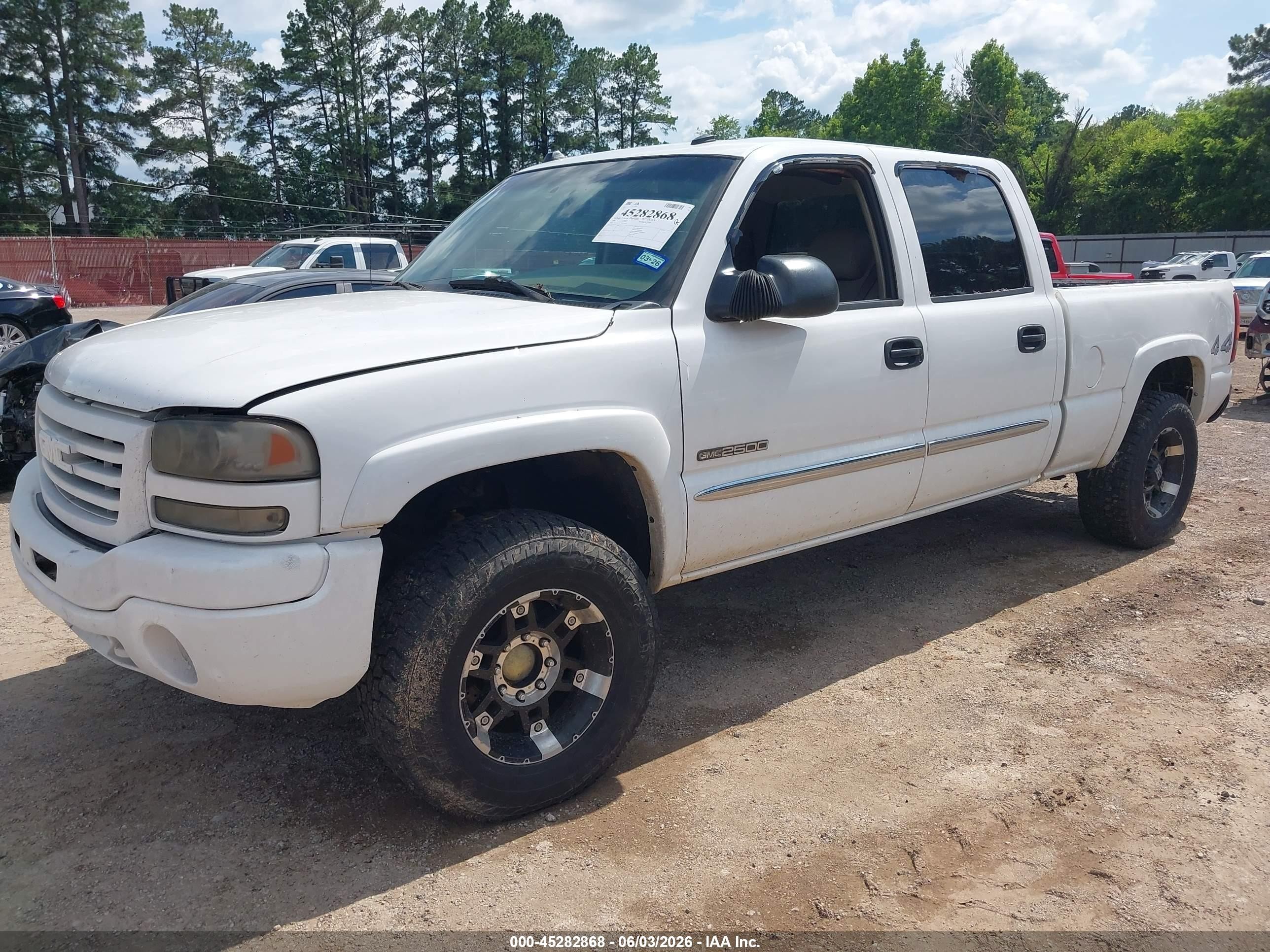 2004 Gmc Sierra 2500 Slt White vin: 1GTGK23U74F123297