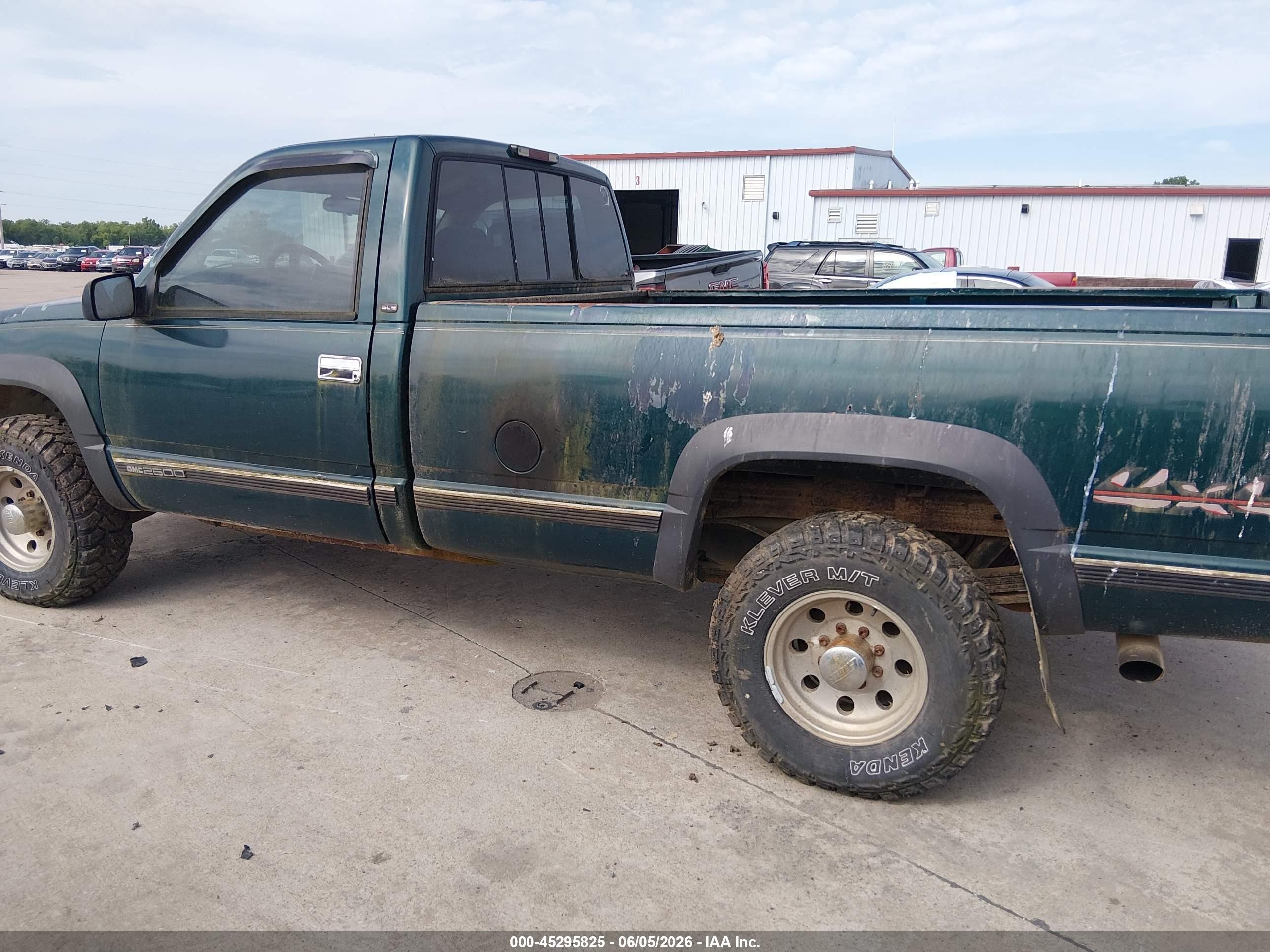 1998 Gmc Sierra 2500 Hd Sl Green vin: 1GTGK24F0WZ515524