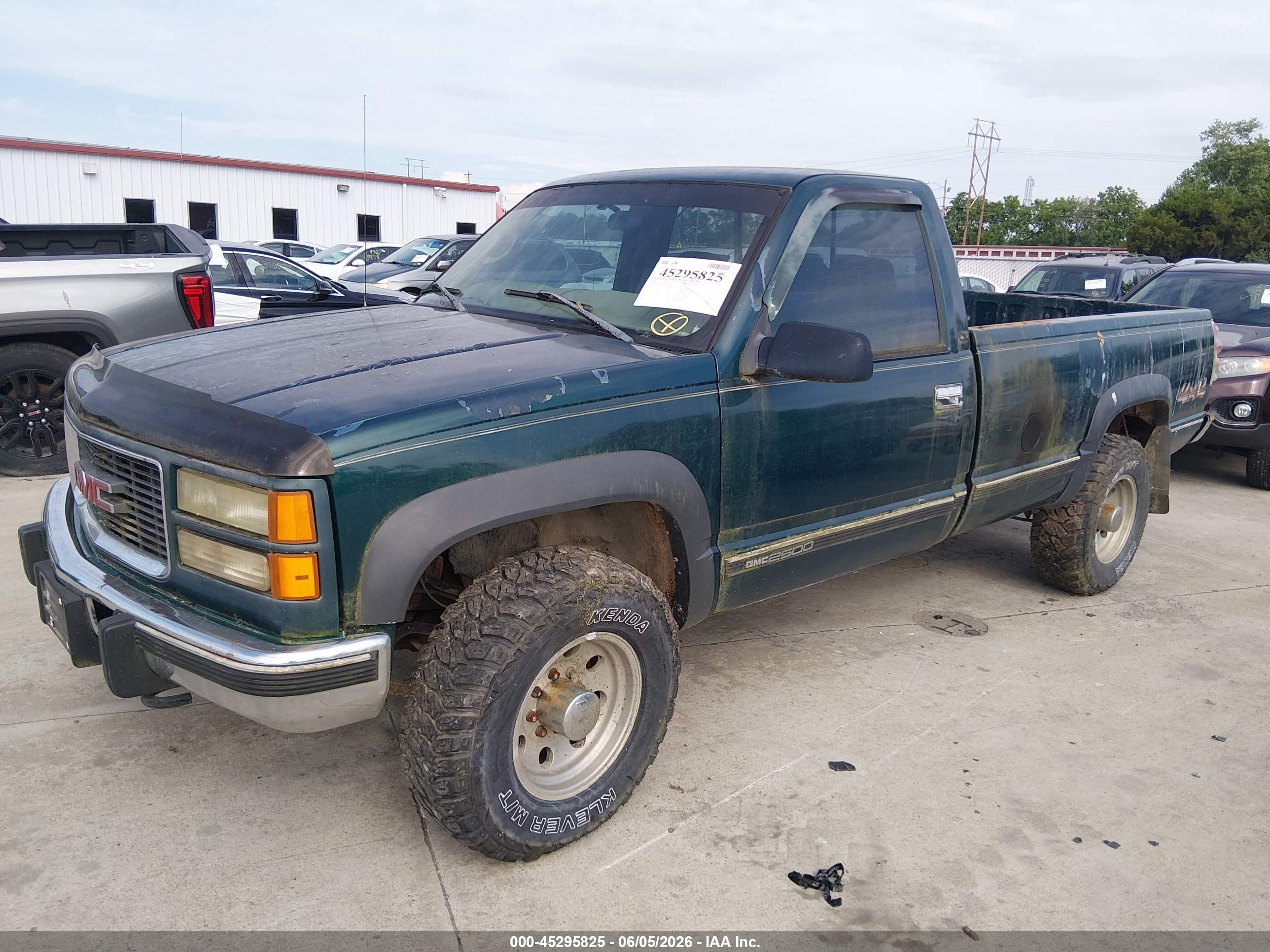 1998 Gmc Sierra 2500 Hd Sl Green vin: 1GTGK24F0WZ515524
