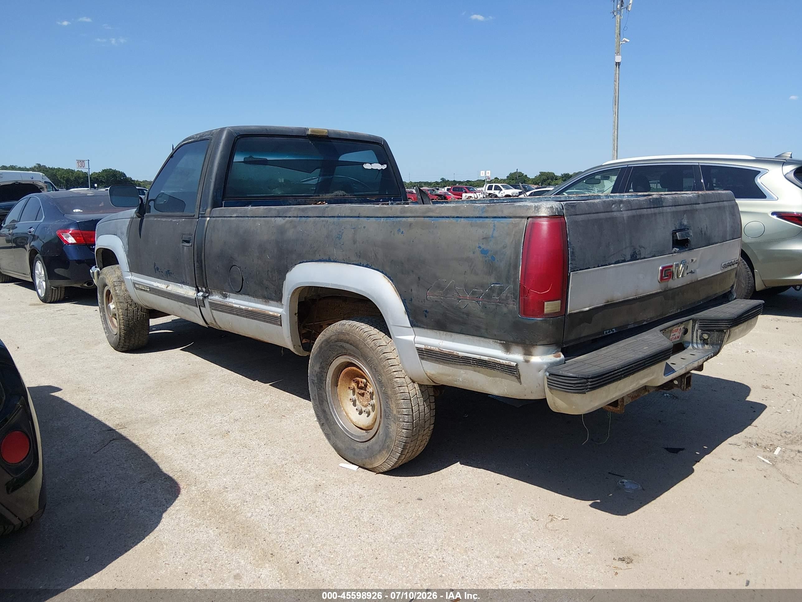 1990 Gmc Sierra K2500 Black vin: 1GTGK24K3LE521060