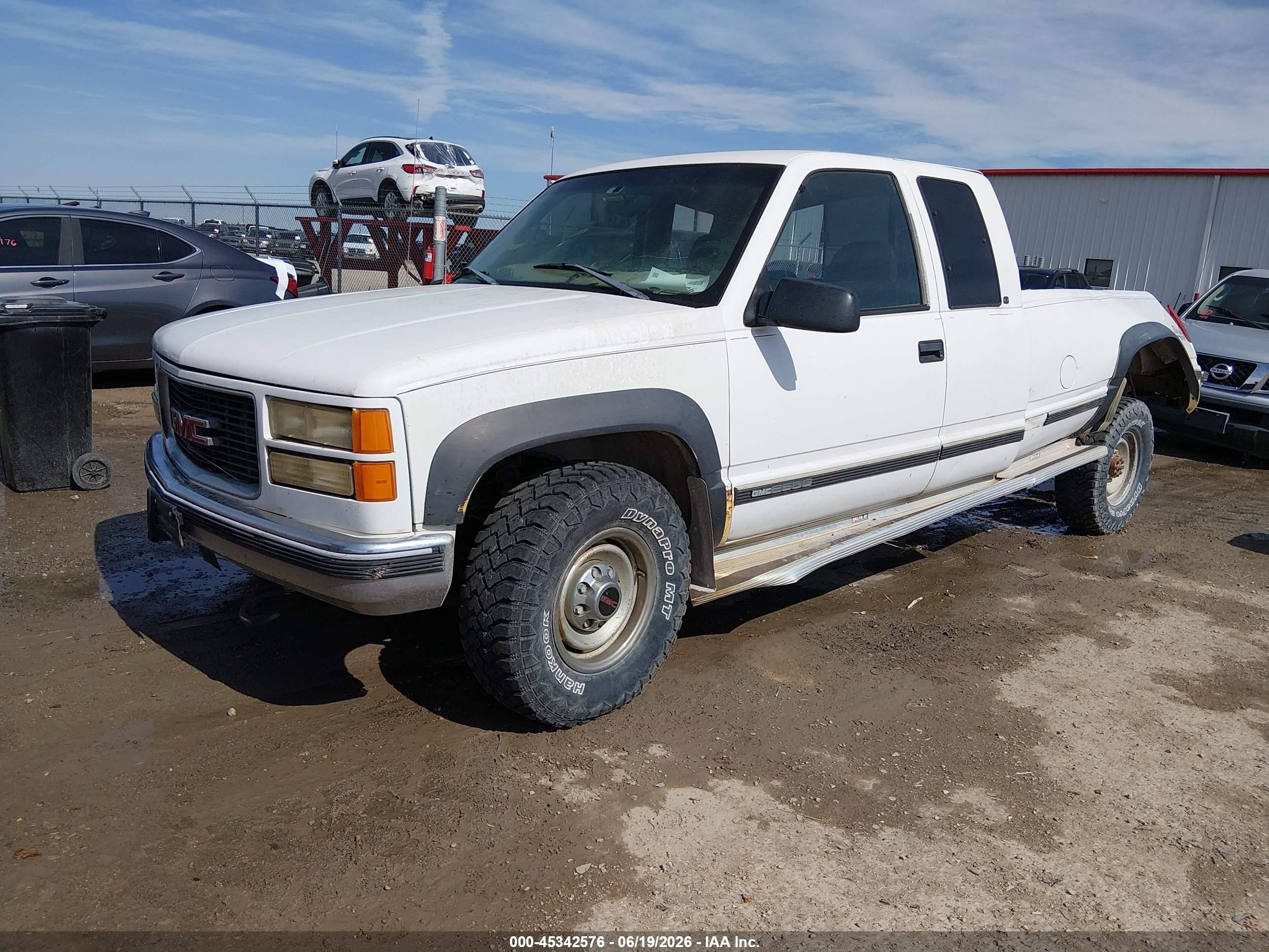 1998 Gmc Sierra 2500 Hd Sl White vin: 1GTGK29JXWE508259
