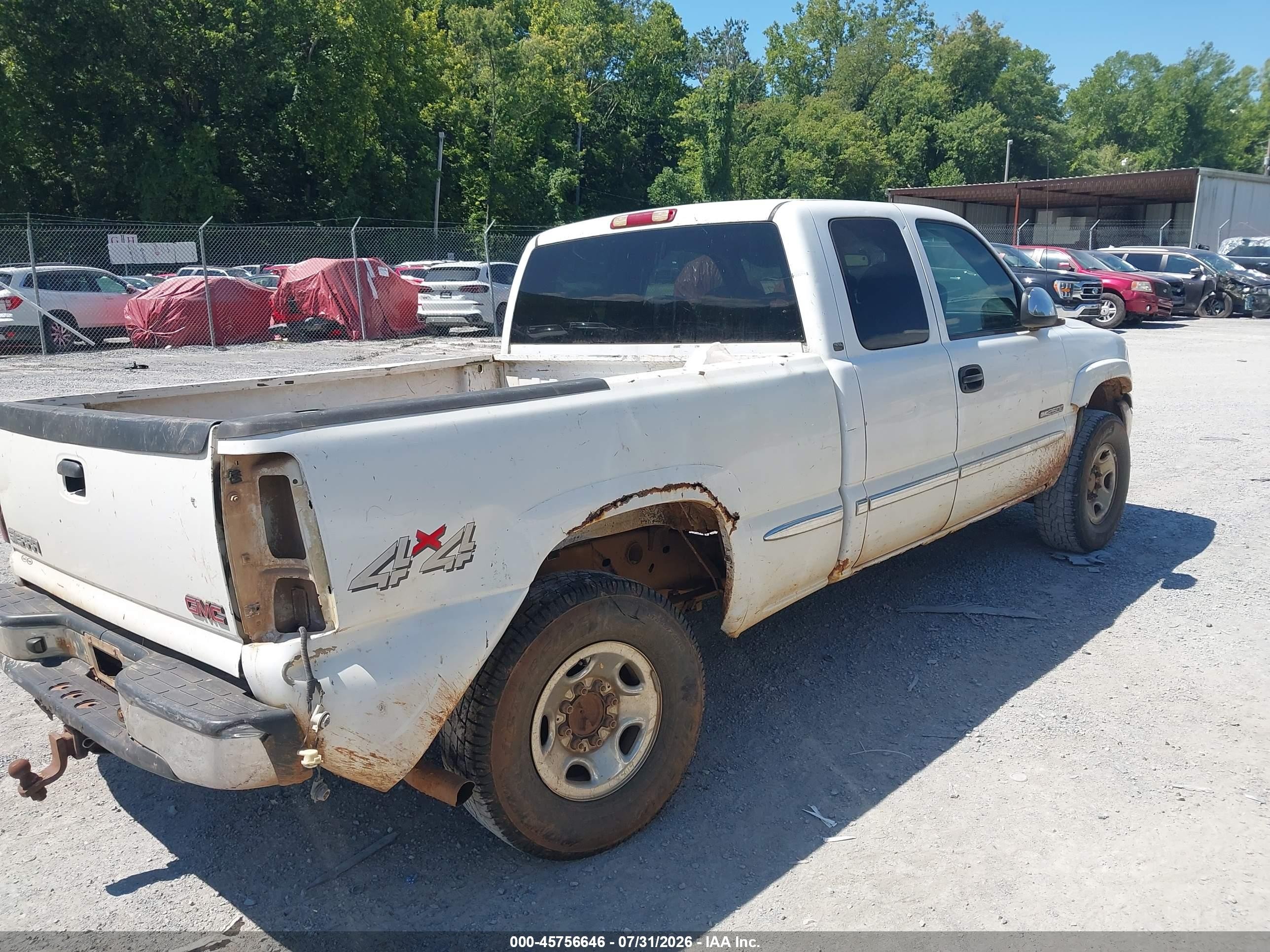2002 Gmc Sierra 2500 Sle Белый vin: 1GTGK29U22Z331056