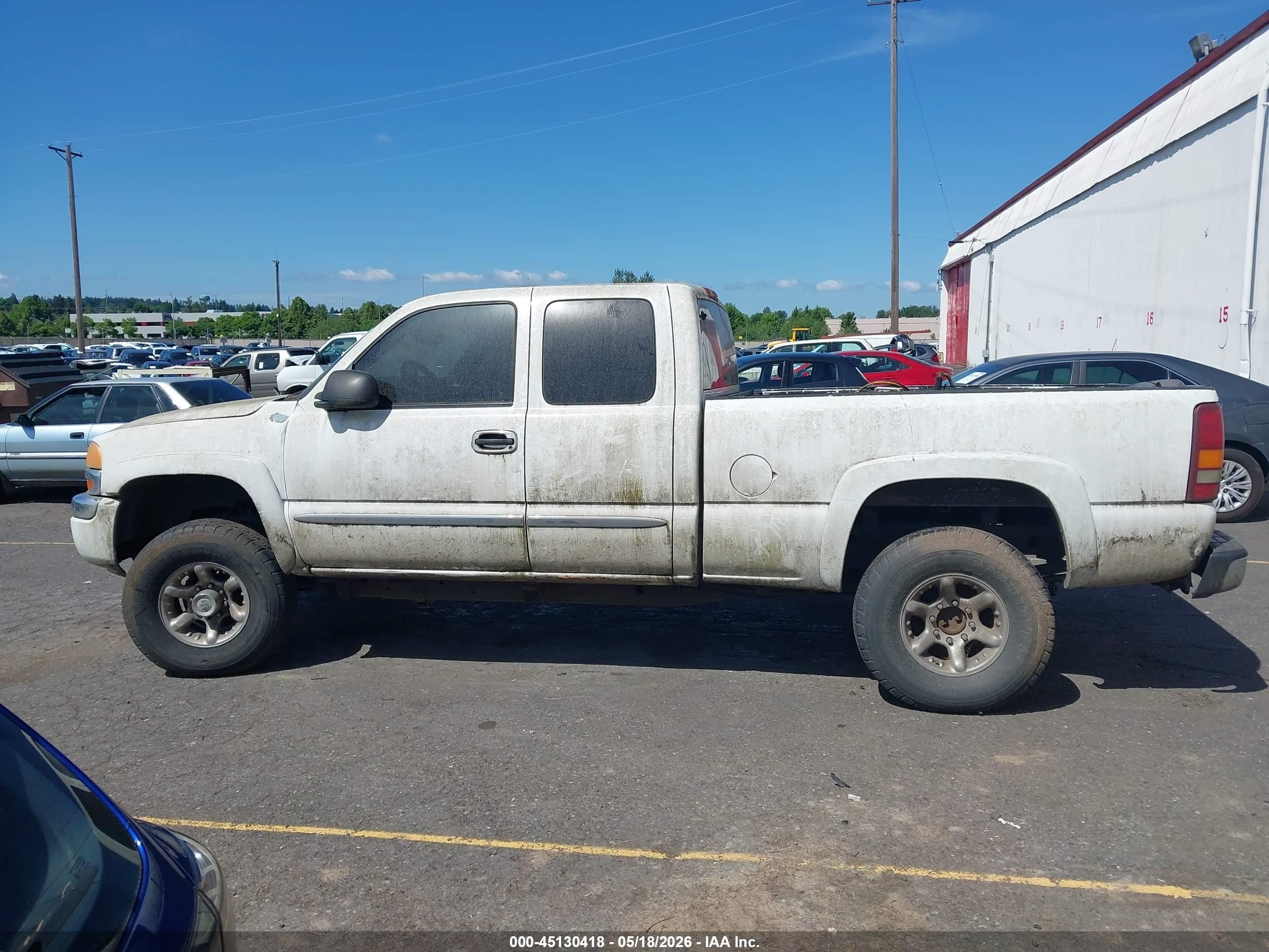 2003 Gmc Sierra 2500 Sle White vin: 1GTGK29U43Z145164