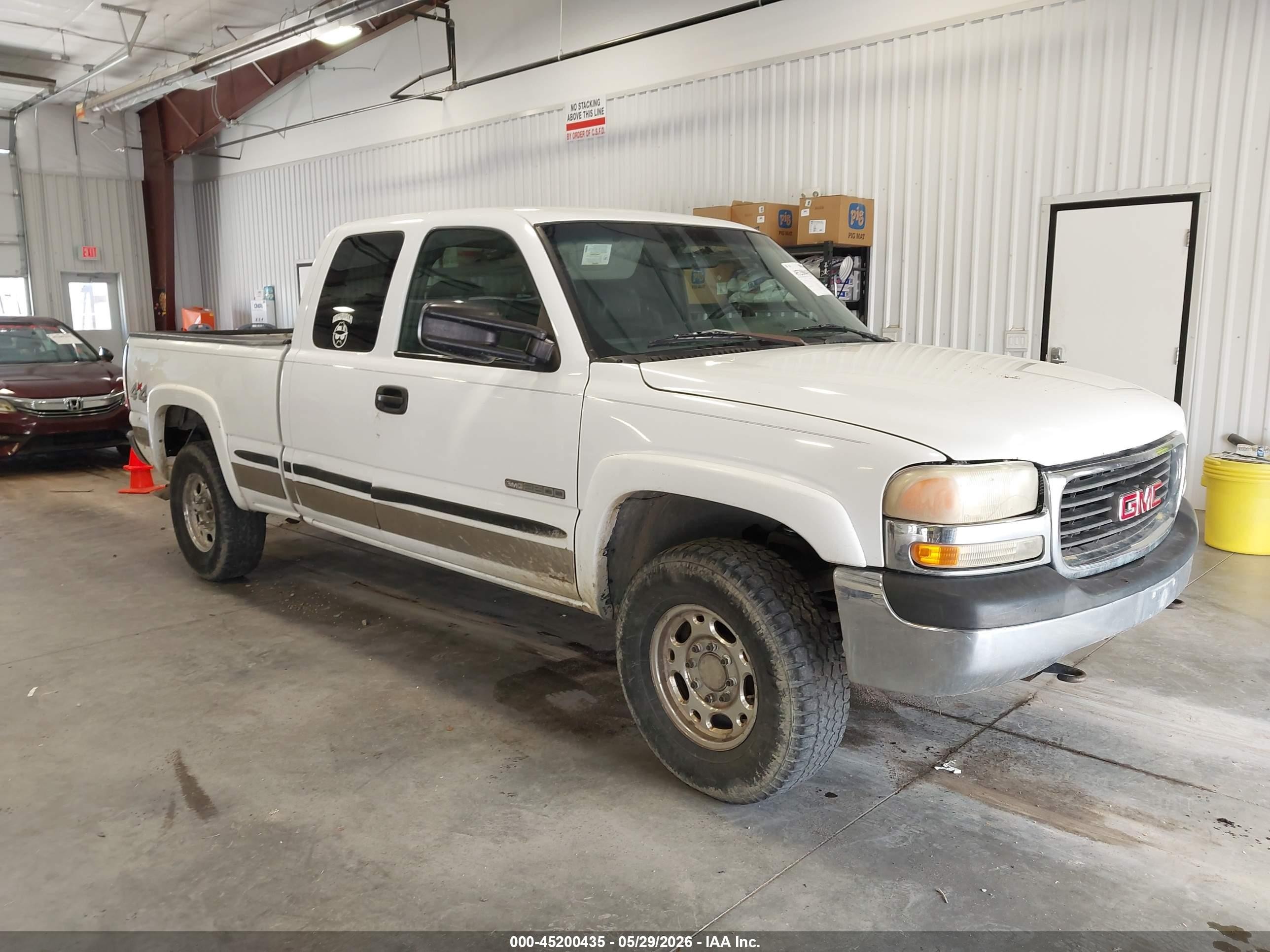 2000 Gmc Sierra 2500 Sl/sle White vin: 1GTGK29U5YZ217724
