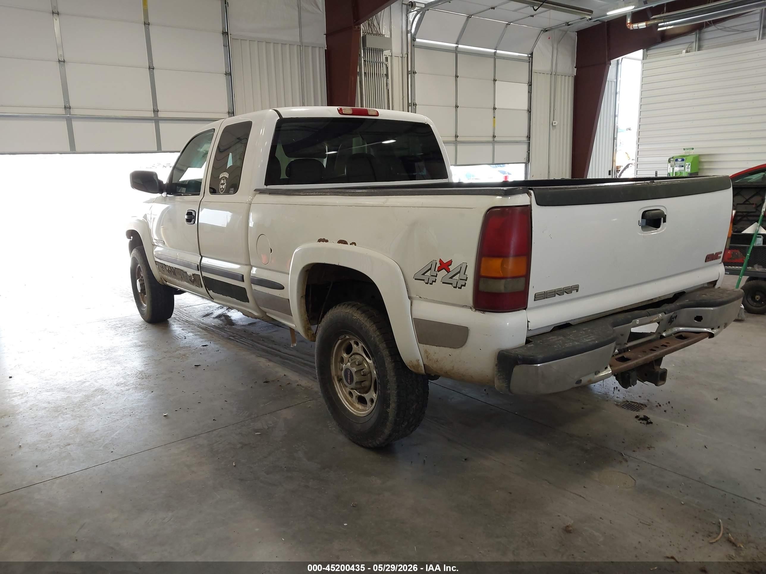 2000 Gmc Sierra 2500 Sl/sle White vin: 1GTGK29U5YZ217724