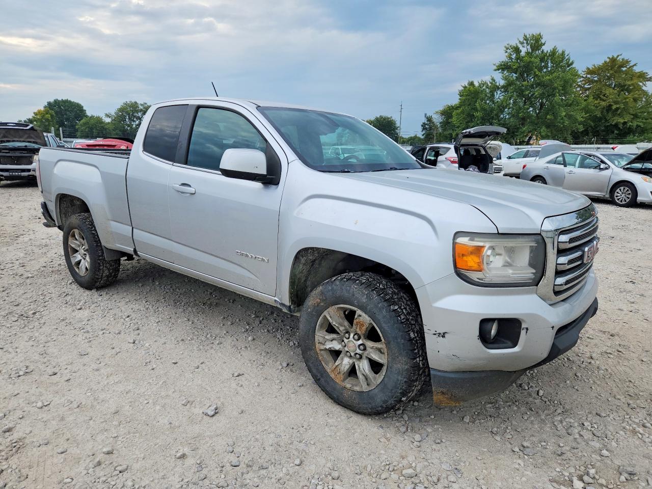 2015 Gmc Canyon Sle Silver vin: 1GTH5BE37F1230057