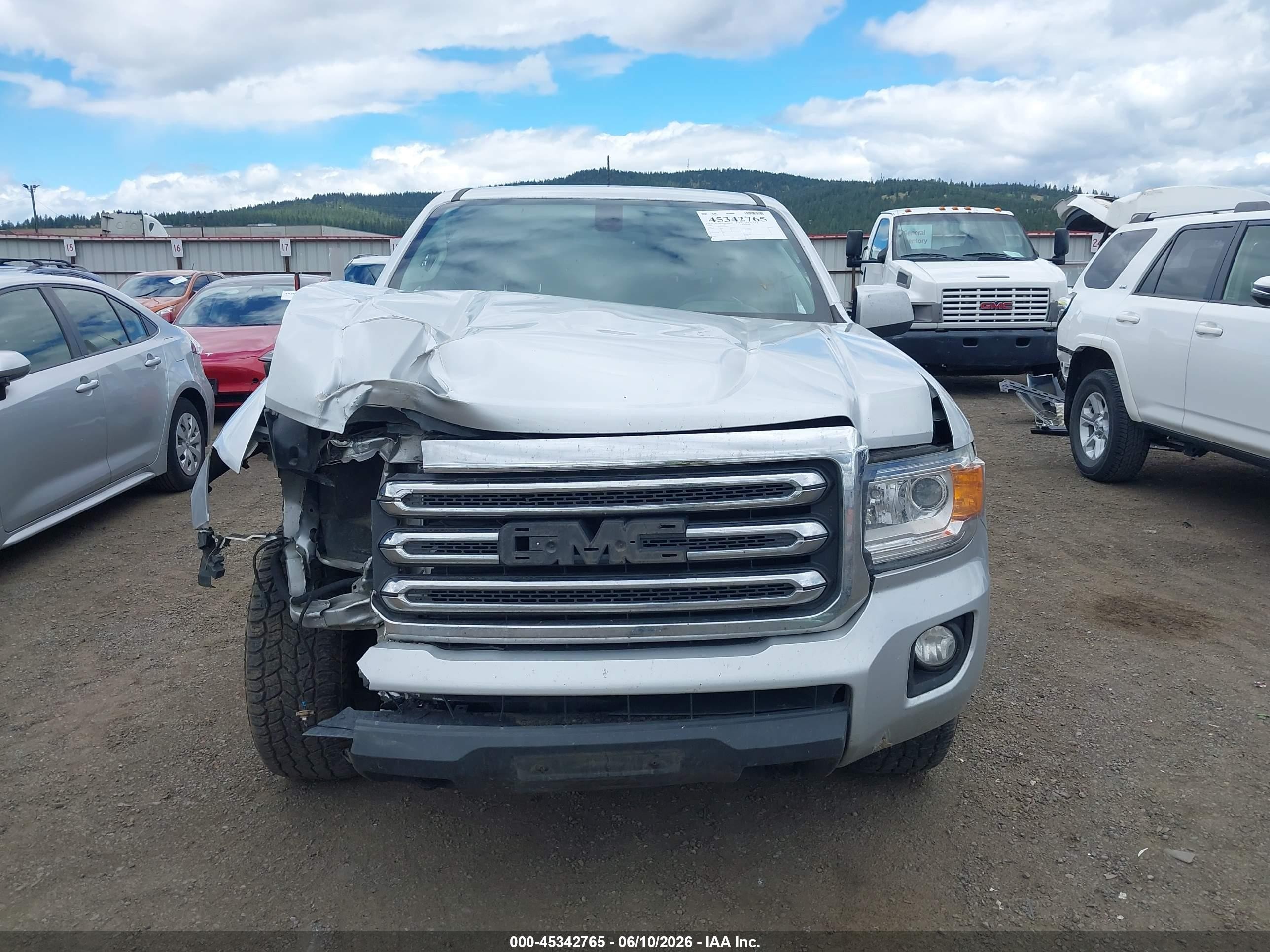 2015 Gmc Canyon 4wd Sle Silver vin: 1GTH6BE33F1264834