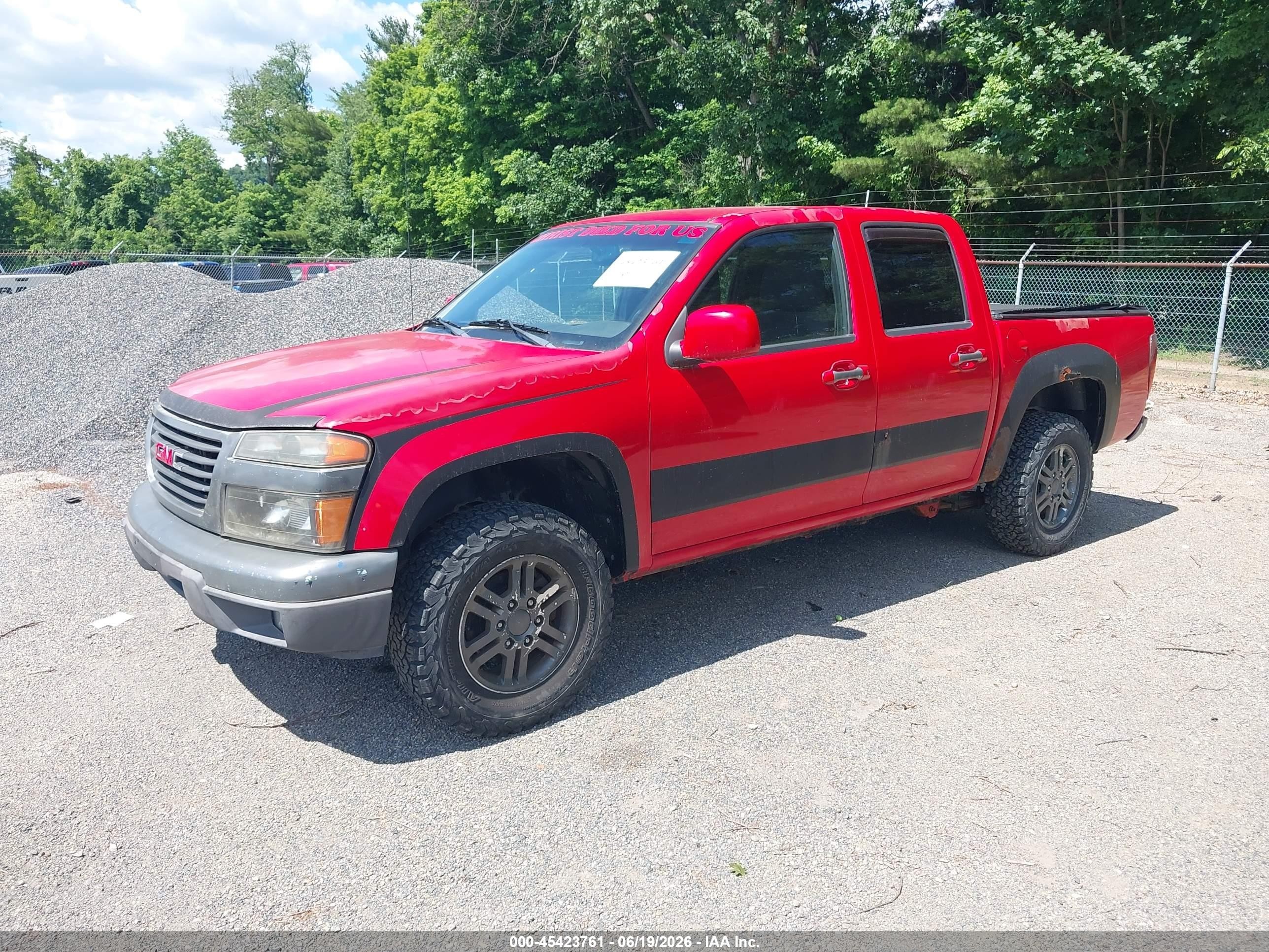 2011 Gmc Canyon Sle1 Red vin: 1GTH6MFE8B8111931