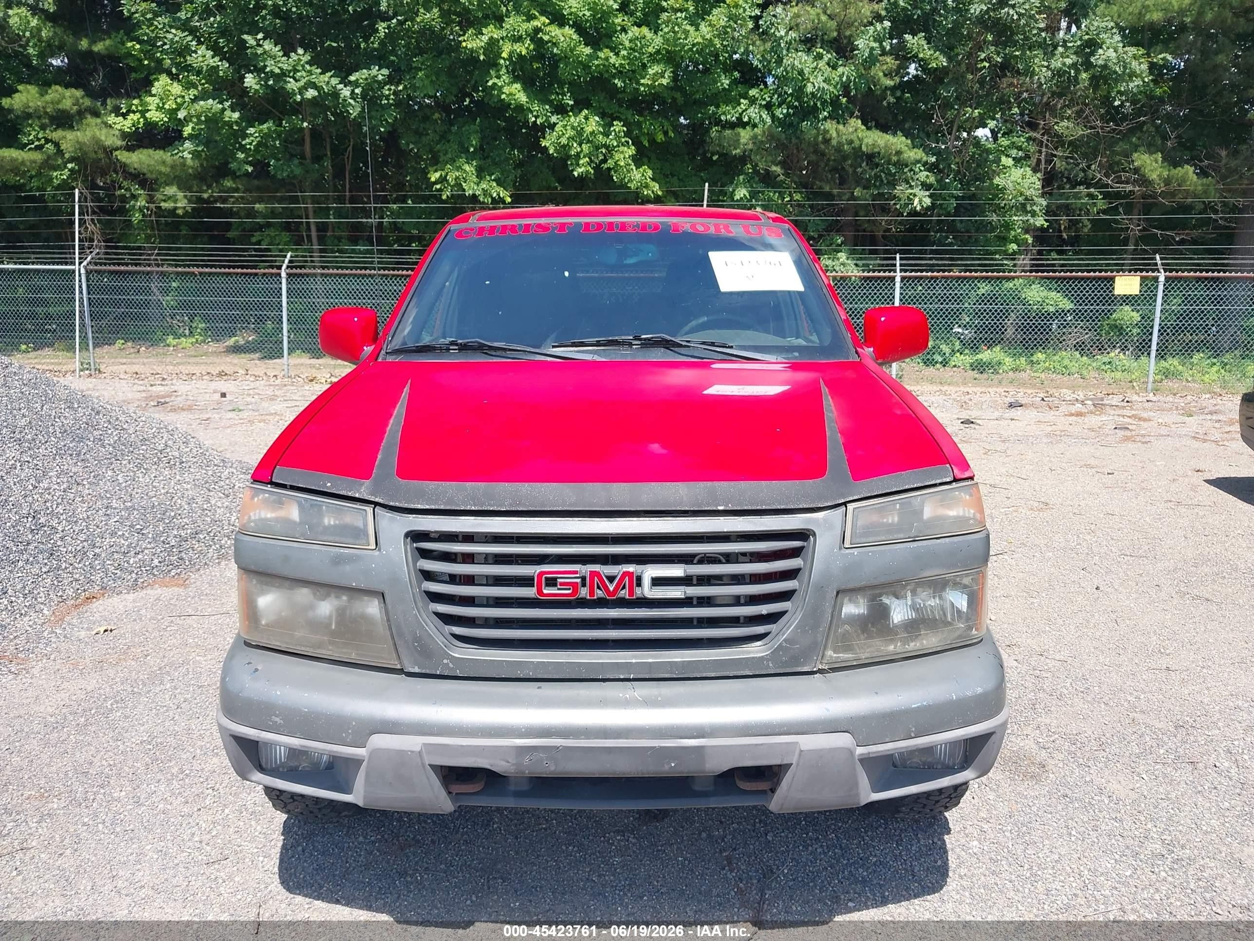 2011 Gmc Canyon Sle1 Red vin: 1GTH6MFE8B8111931