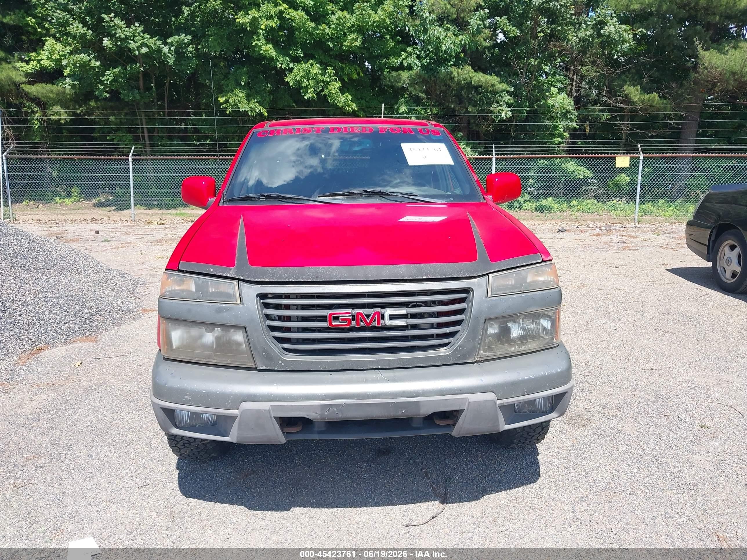 2011 Gmc Canyon Sle1 Red vin: 1GTH6MFE8B8111931
