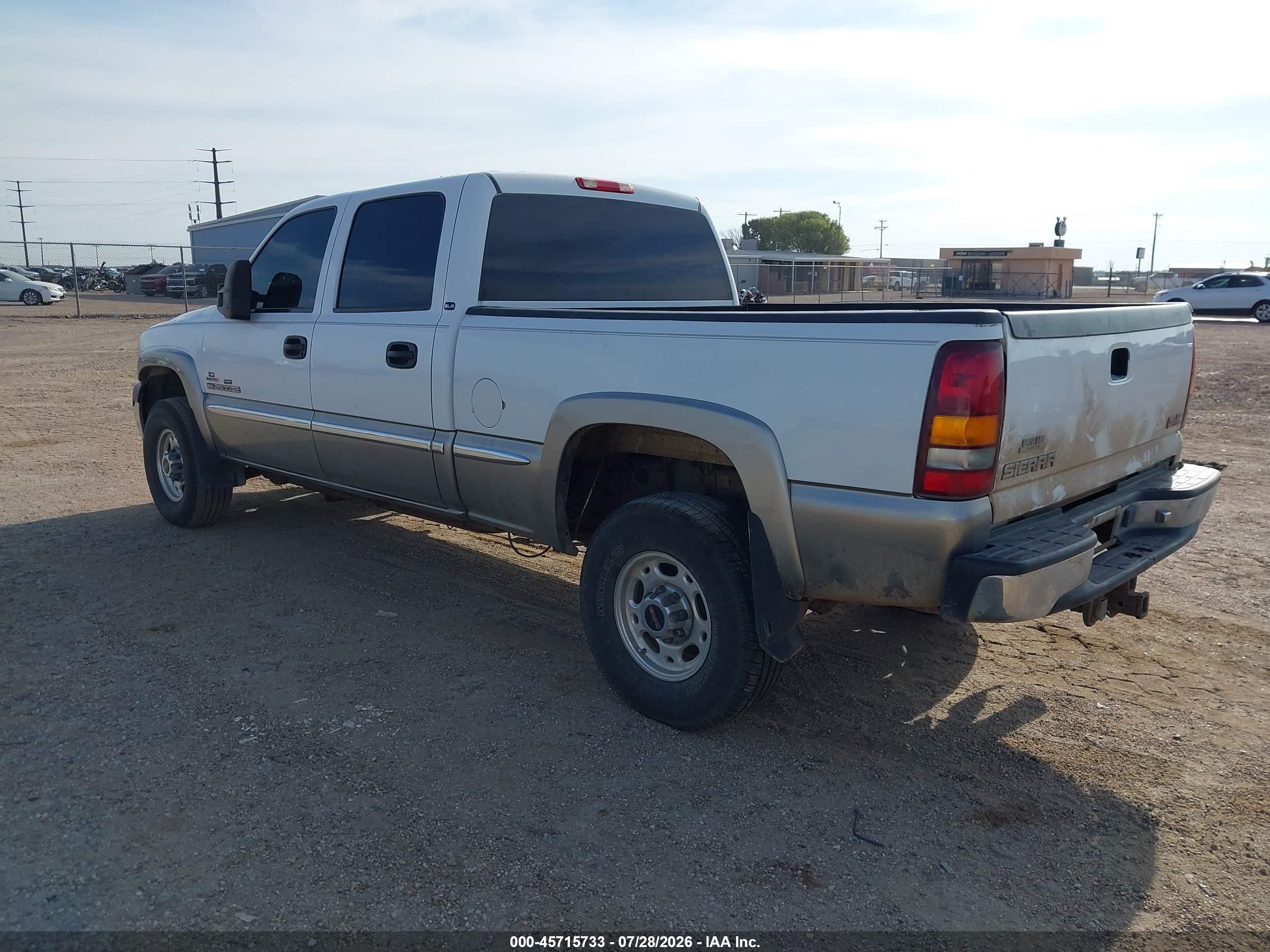 2002 Gmc Sierra 2500hd Sle Белый vin: 1GTHC23152F100248