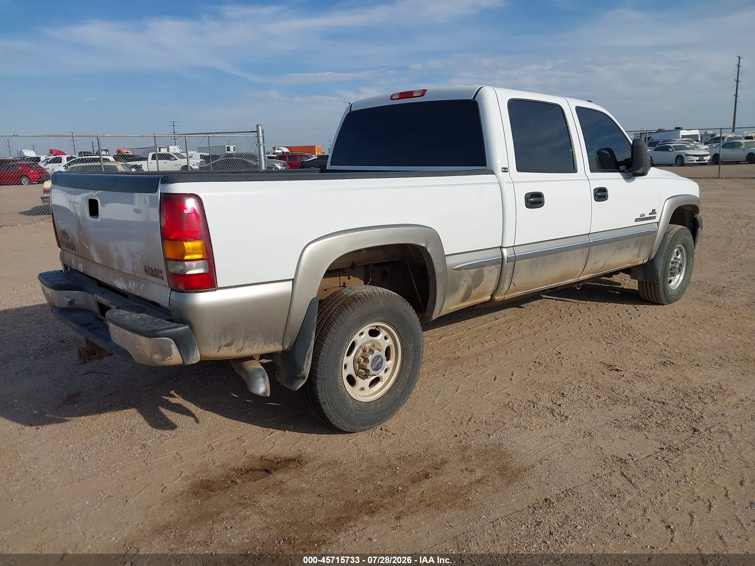 2002 Gmc Sierra 2500hd Sle Белый vin: 1GTHC23152F100248
