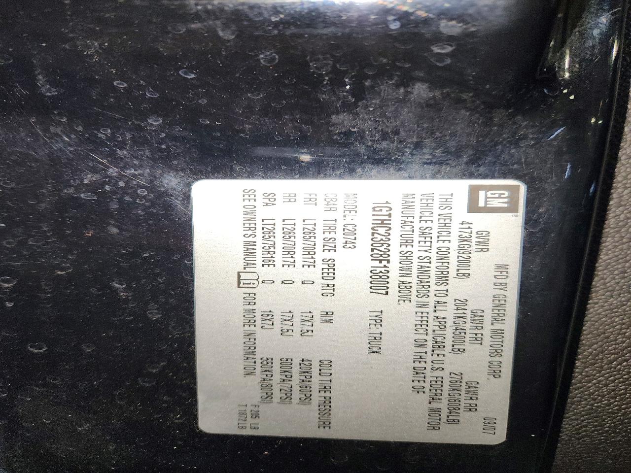 2008 Gmc Sierra C2500 Heavy Duty Black vin: 1GTHC23628F138007
