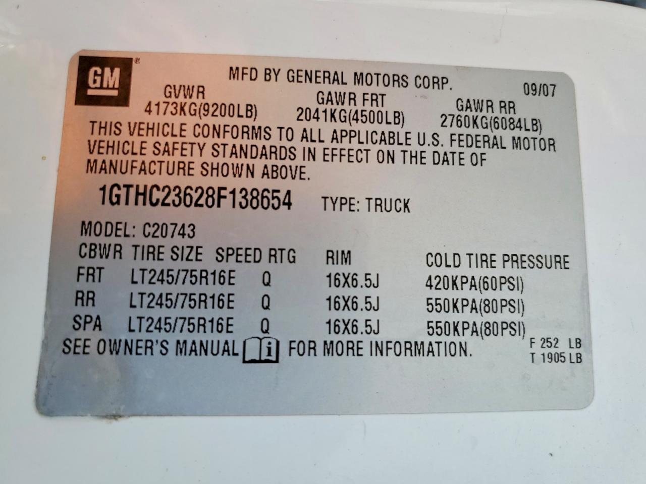 2008 Gmc Sierra C2500 Heavy Duty Белый vin: 1GTHC23628F138654