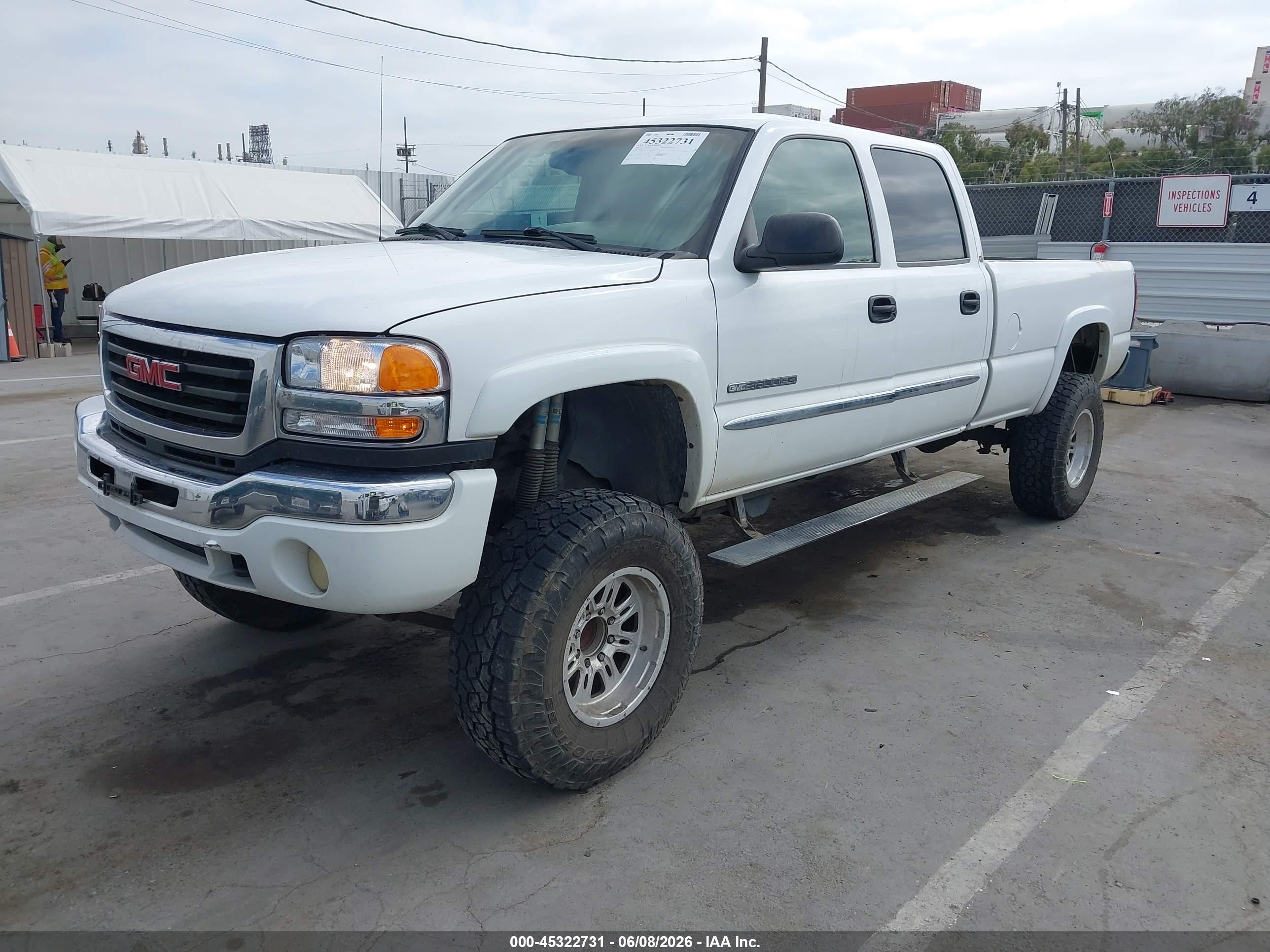 2003 Gmc Sierra 2500hd Sle Белый vin: 1GTHC23U63F201326
