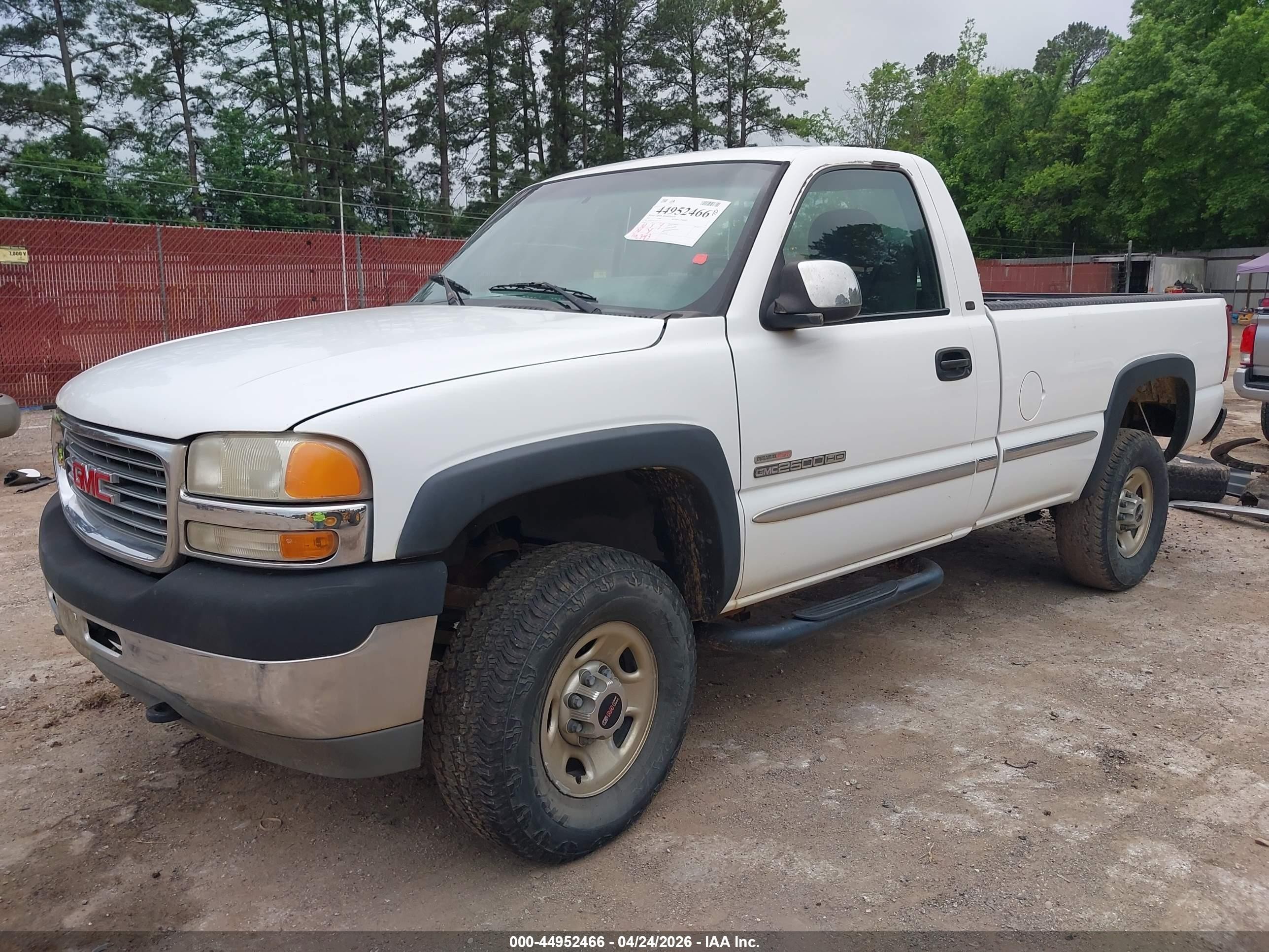 2001 Gmc Sierra 2500hd Sle White vin: 1GTHC24111E211401