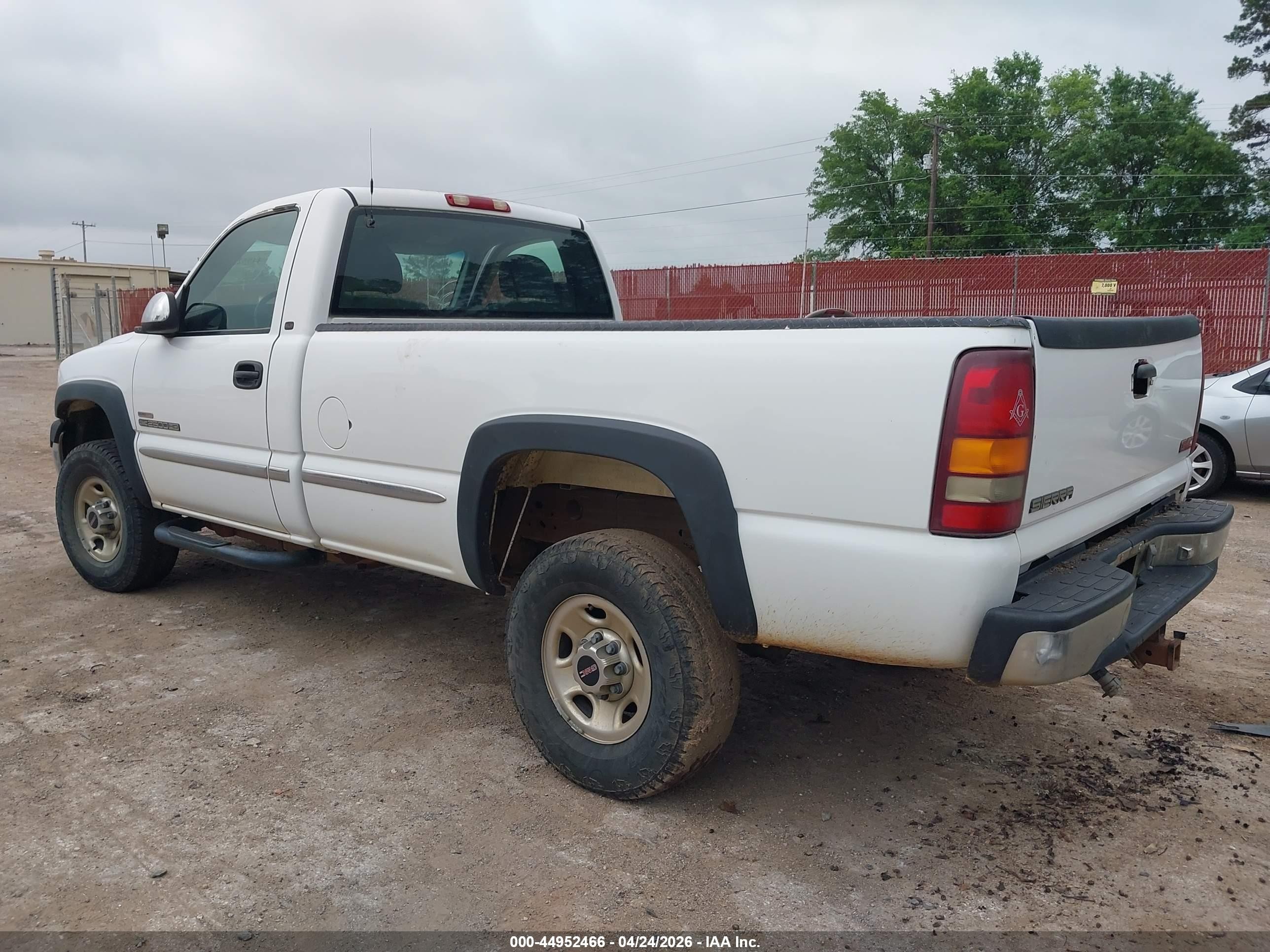 2001 Gmc Sierra 2500hd Sle White vin: 1GTHC24111E211401