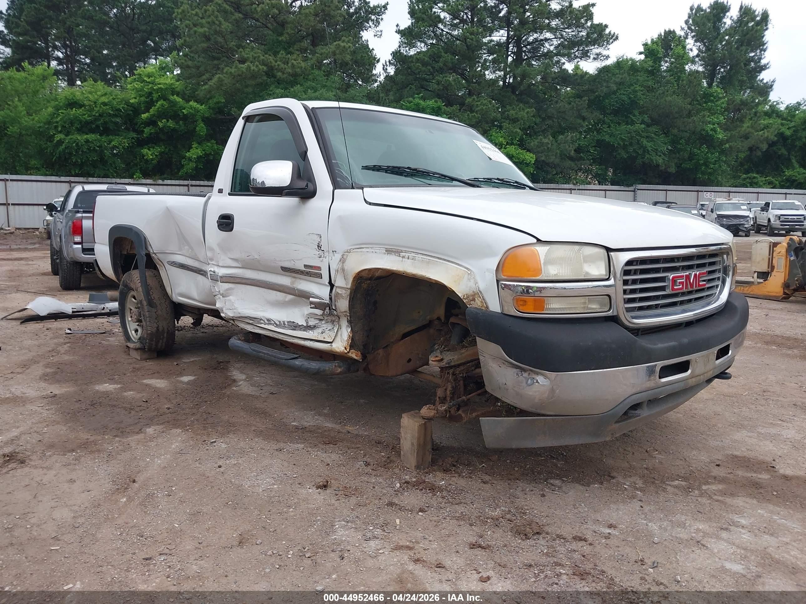 2001 Gmc Sierra 2500hd Sle White vin: 1GTHC24111E211401