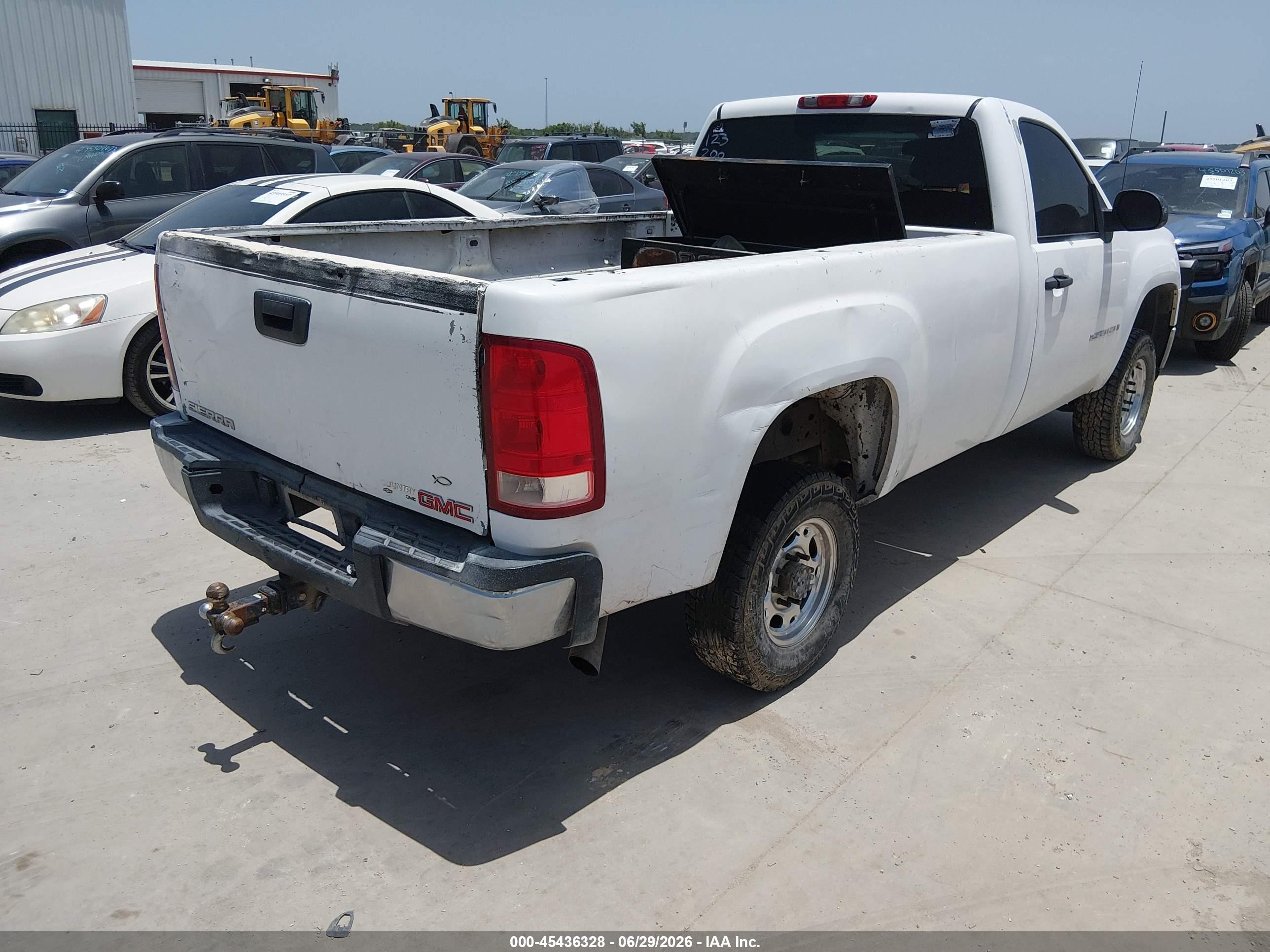 2008 Gmc Sierra 2500hd Work Truck White vin: 1GTHC24K78E123200