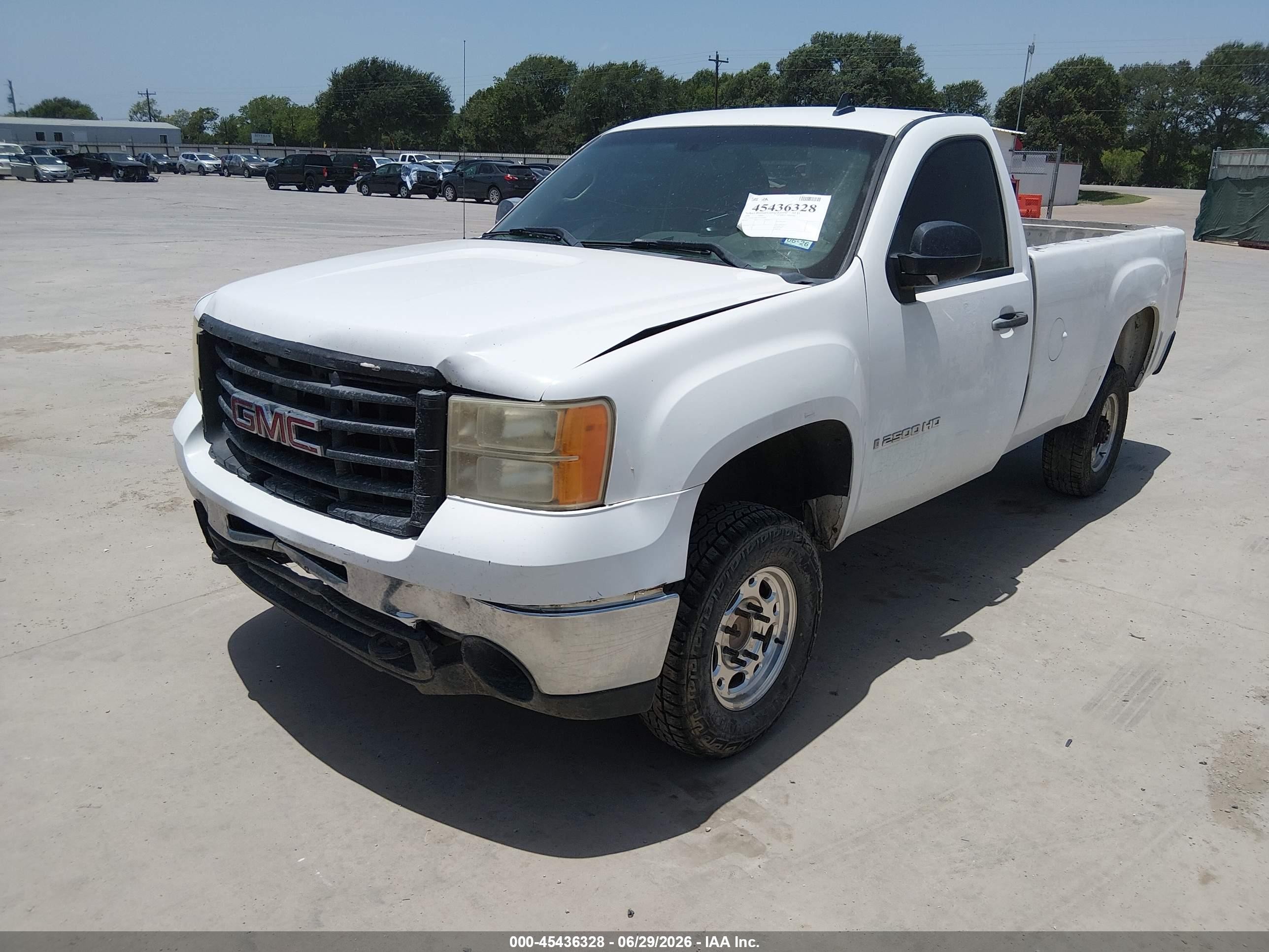 2008 Gmc Sierra 2500hd Work Truck White vin: 1GTHC24K78E123200