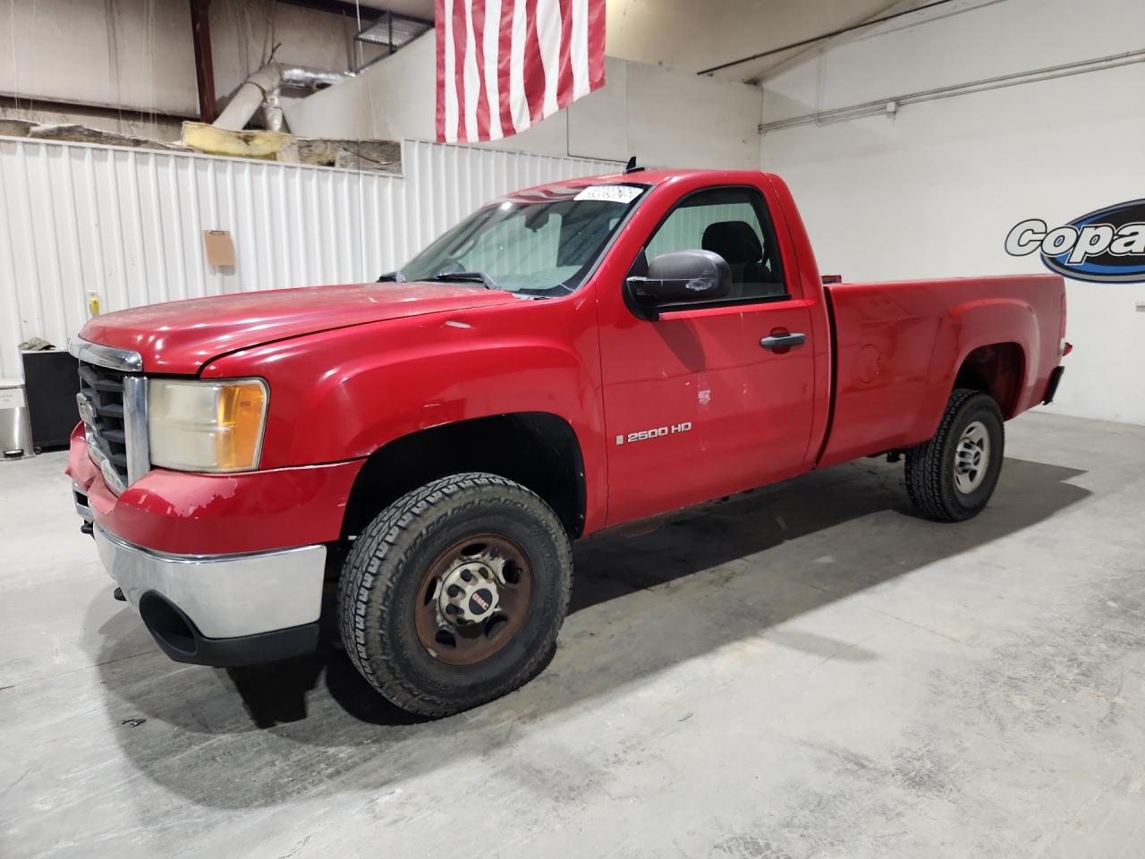 2008 Gmc Sierra C2500 Heavy Duty Red vin: 1GTHC24K98E186413 Damage: Left Front Fender, Dent(S) W/ Paint Dmg, 5 To 6 Inches