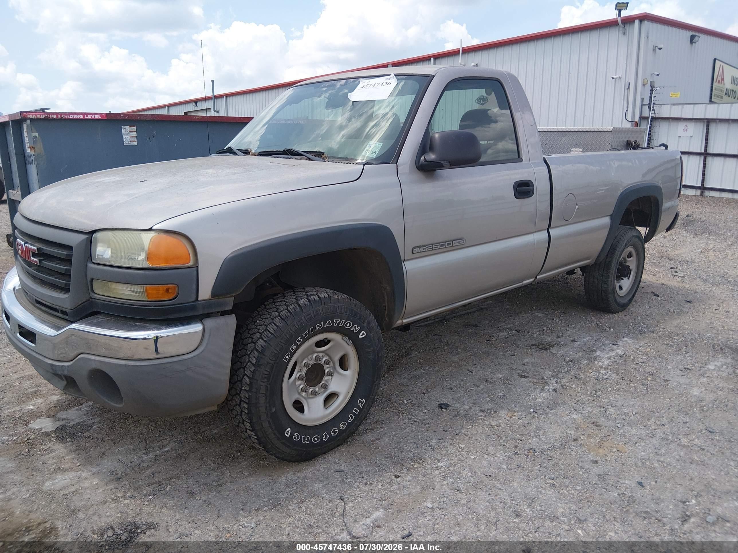2004 Gmc Sierra 2500hd Work Truck Tan vin: 1GTHC24U44E287080