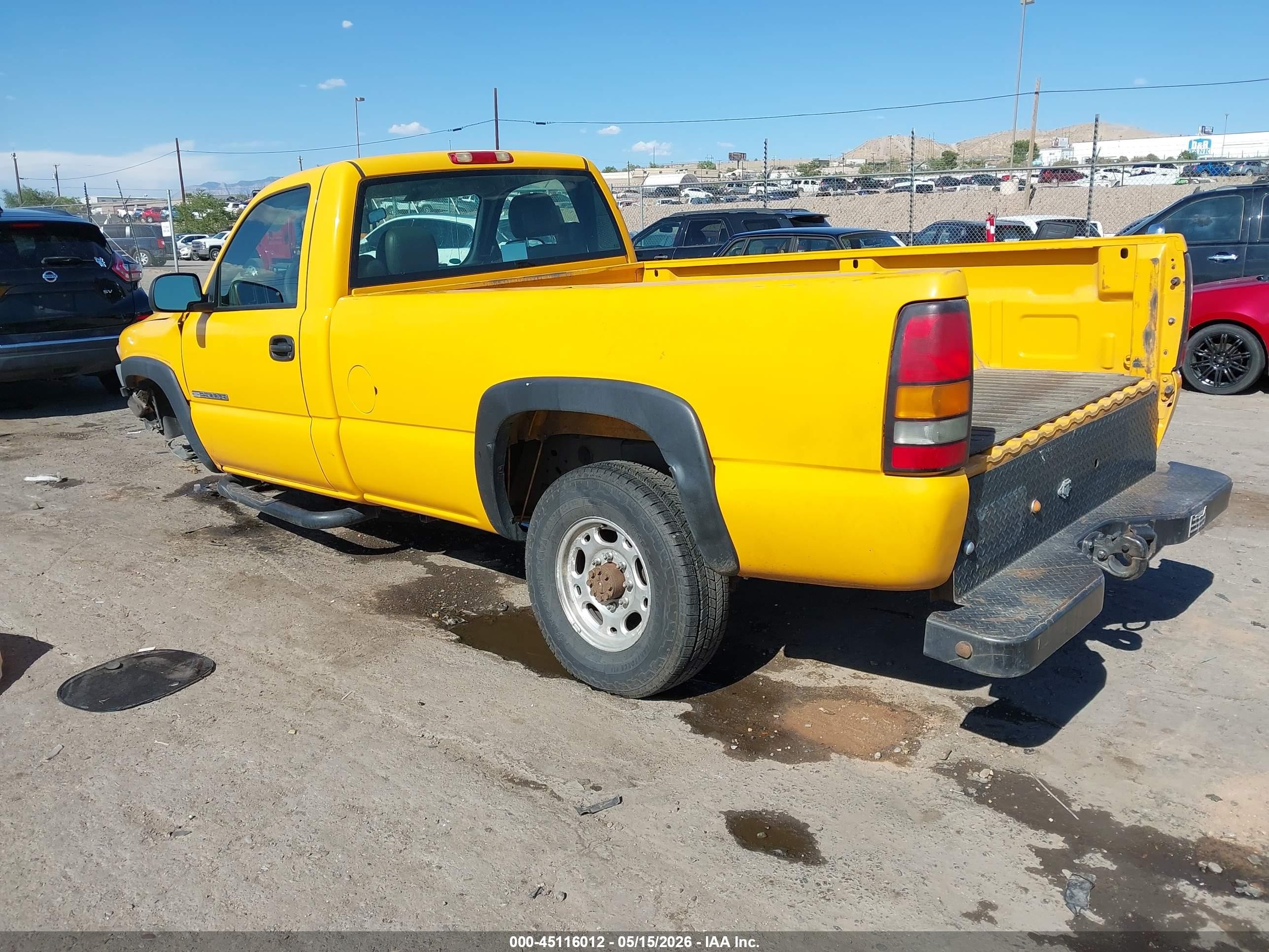 2006 Gmc Sierra 2500hd Work Truck Yellow vin: 1GTHC24UX6E237982