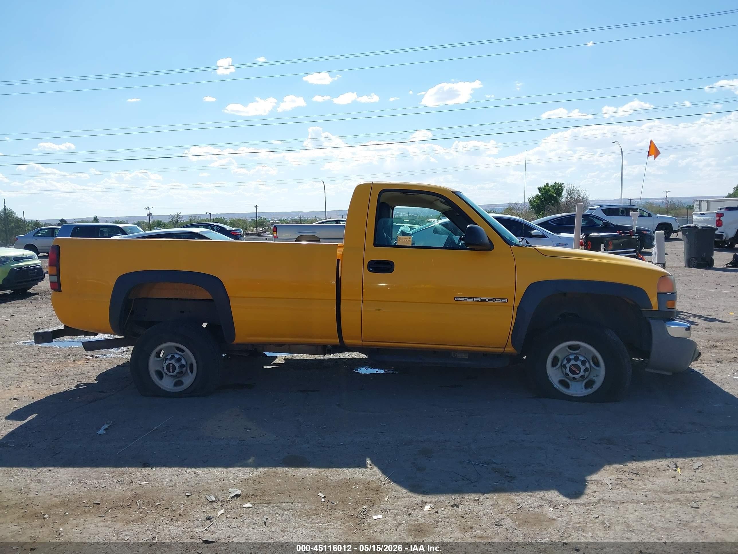 2006 Gmc Sierra 2500hd Work Truck Yellow vin: 1GTHC24UX6E237982
