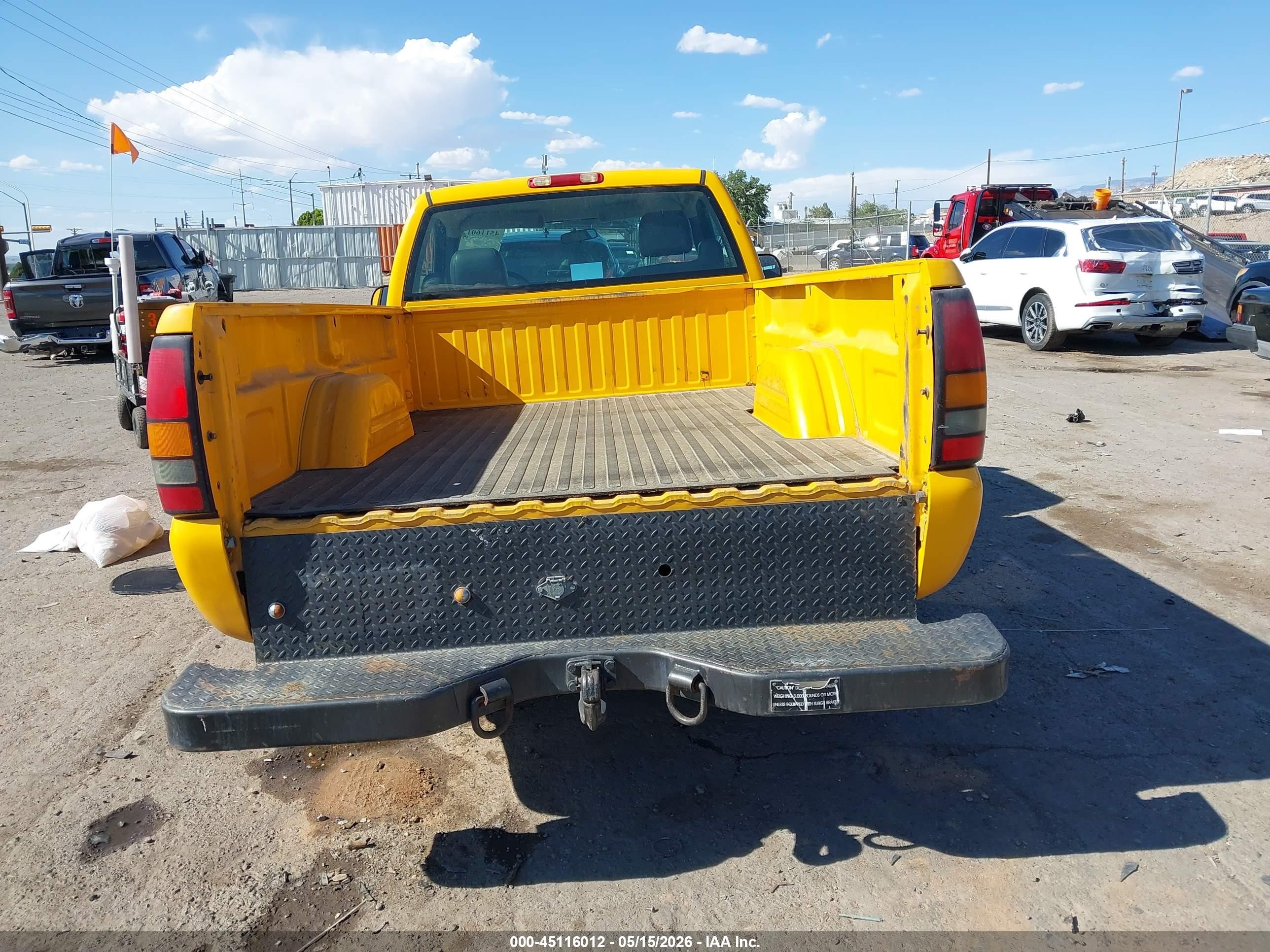 2006 Gmc Sierra 2500hd Work Truck Yellow vin: 1GTHC24UX6E237982