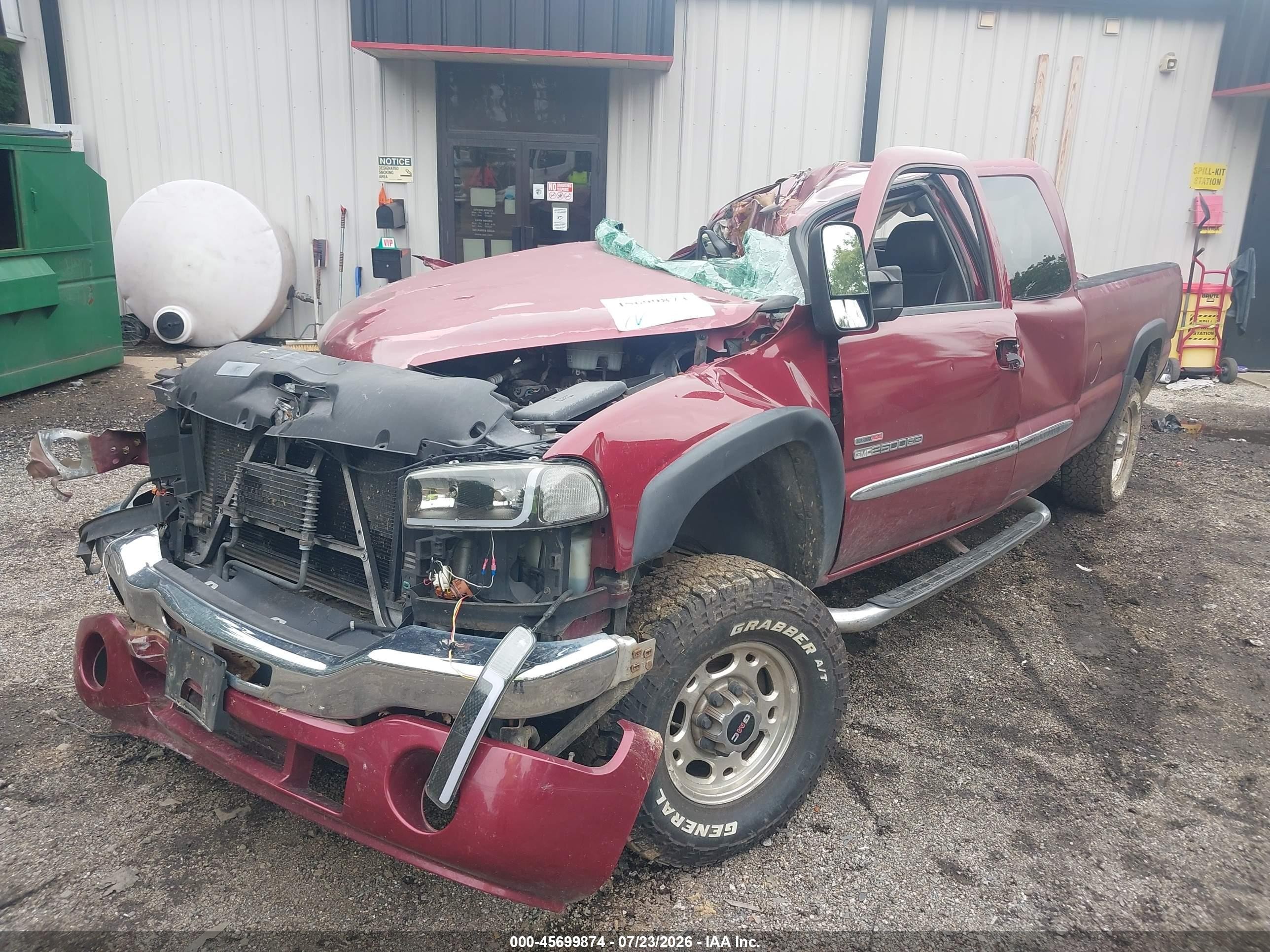 2005 Gmc Sierra 2500hd Slt Burgundy vin: 1GTHC29235E111467