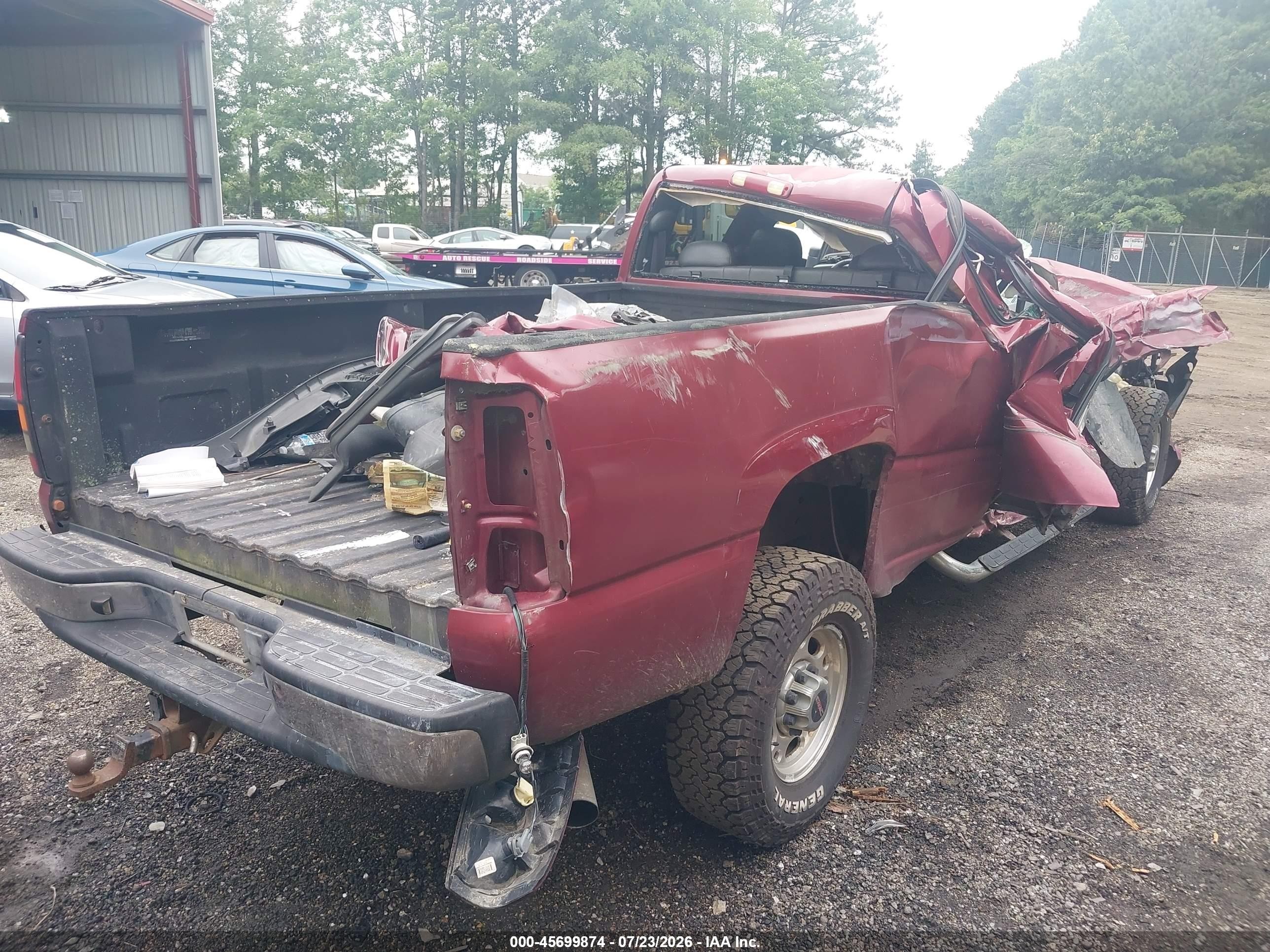 2005 Gmc Sierra 2500hd Slt Burgundy vin: 1GTHC29235E111467