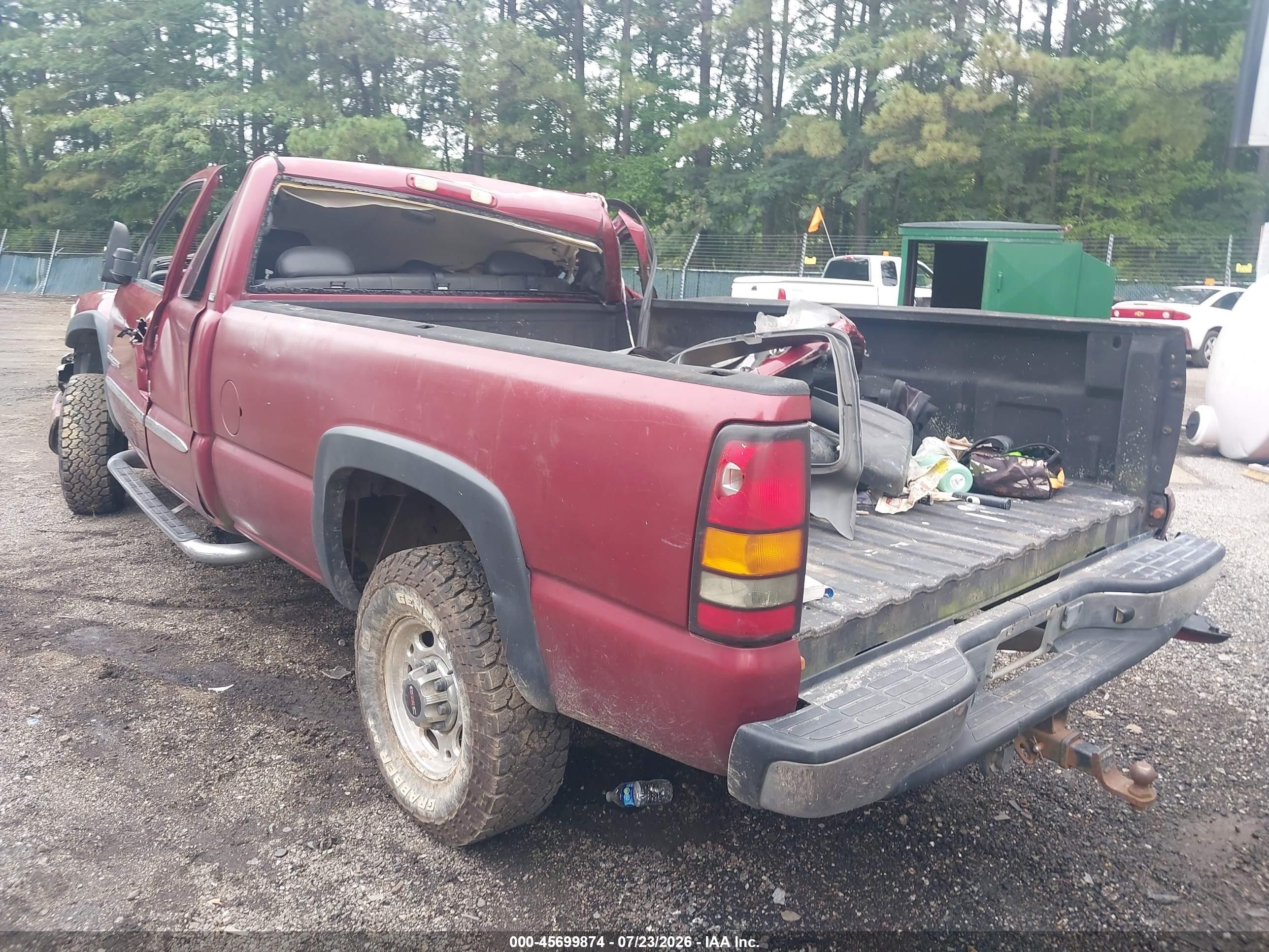 2005 Gmc Sierra 2500hd Slt Burgundy vin: 1GTHC29235E111467
